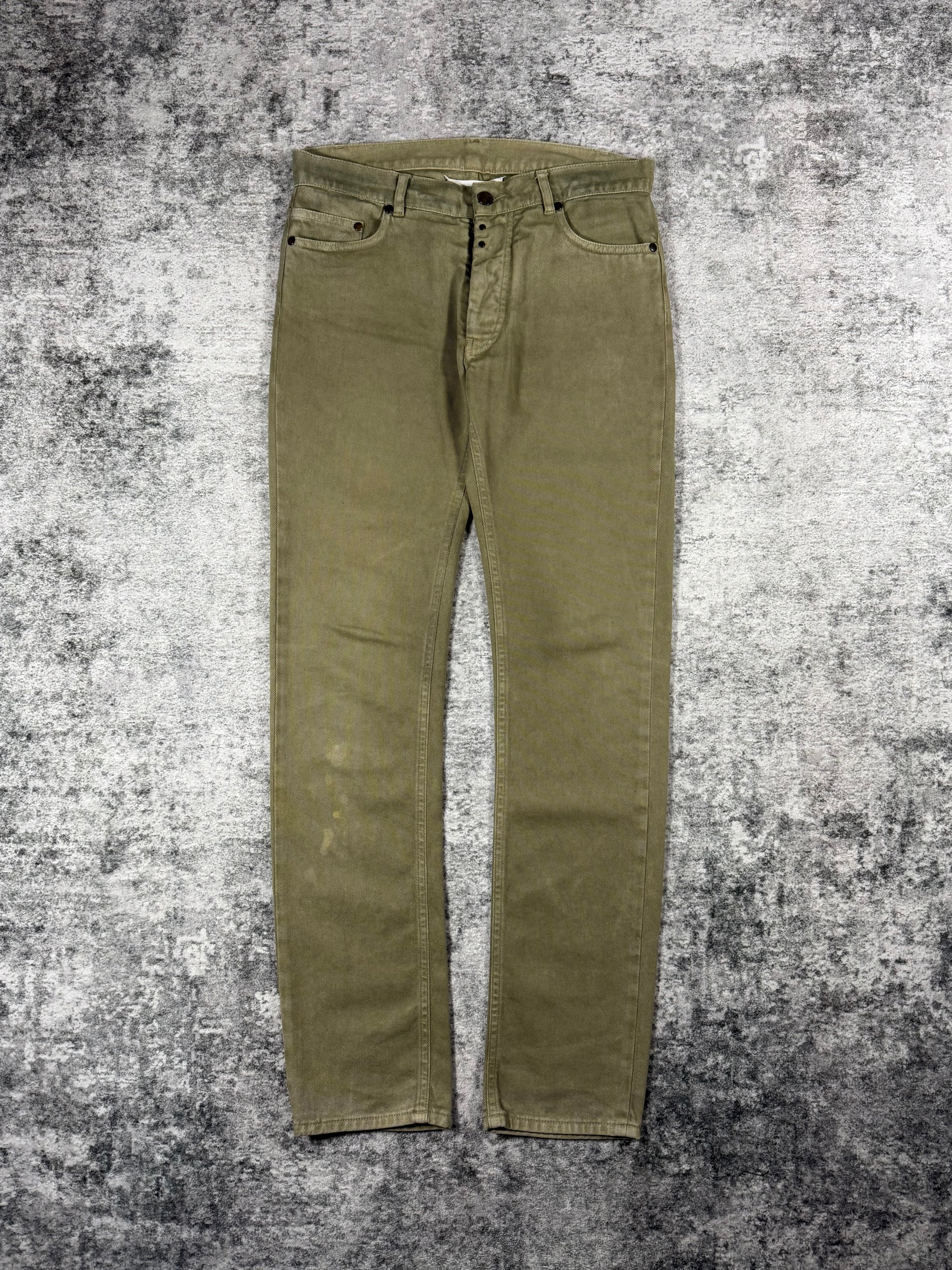 SS11 Maison Margiela Faded Olive Slim Cut Denim