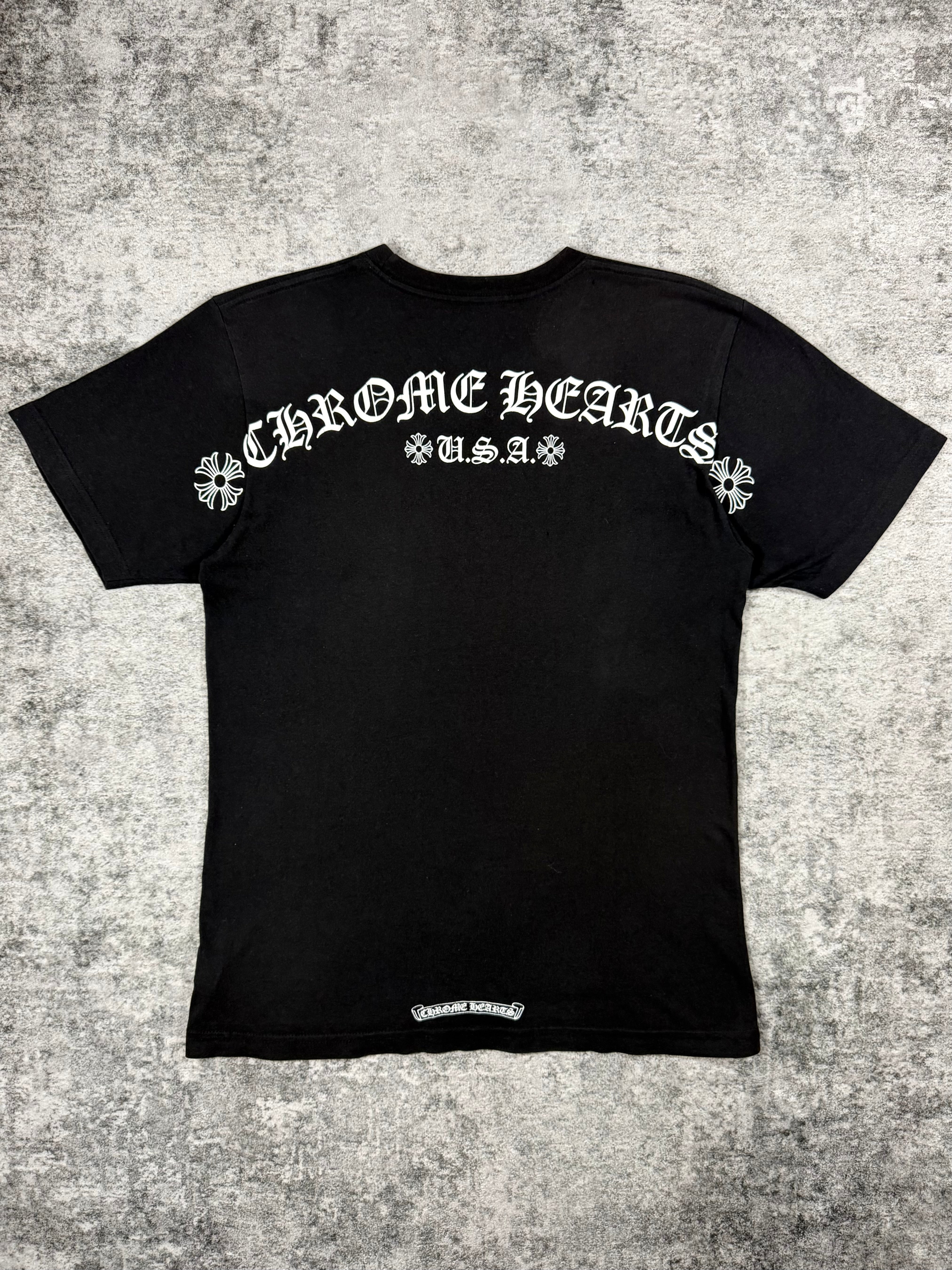 2010s Chrome Hearts Vintage Arc Banner Logo T shirt
