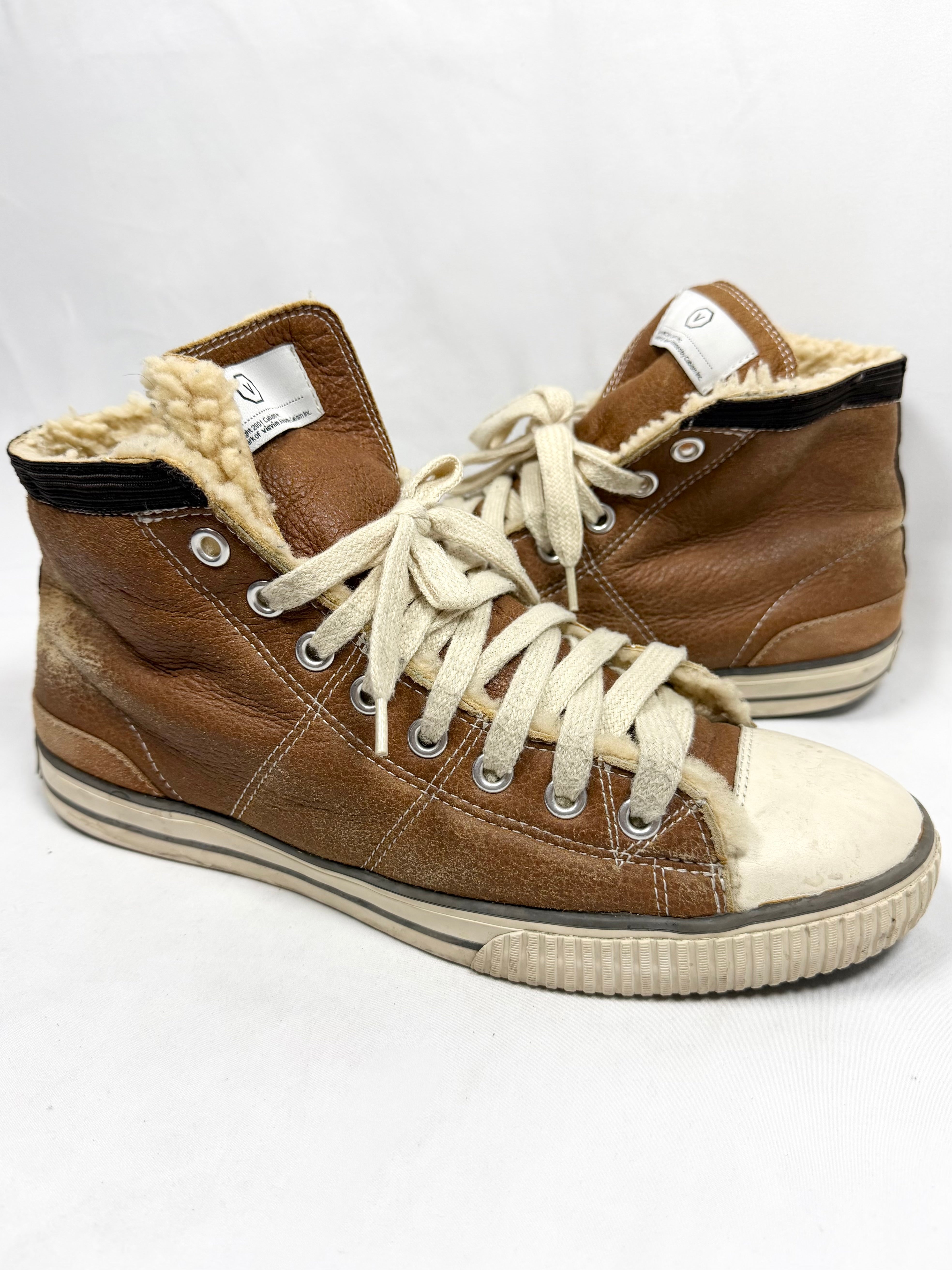 2000s Visvim ‘Skagway’ Shearling Fur Lined High Top Sneaker