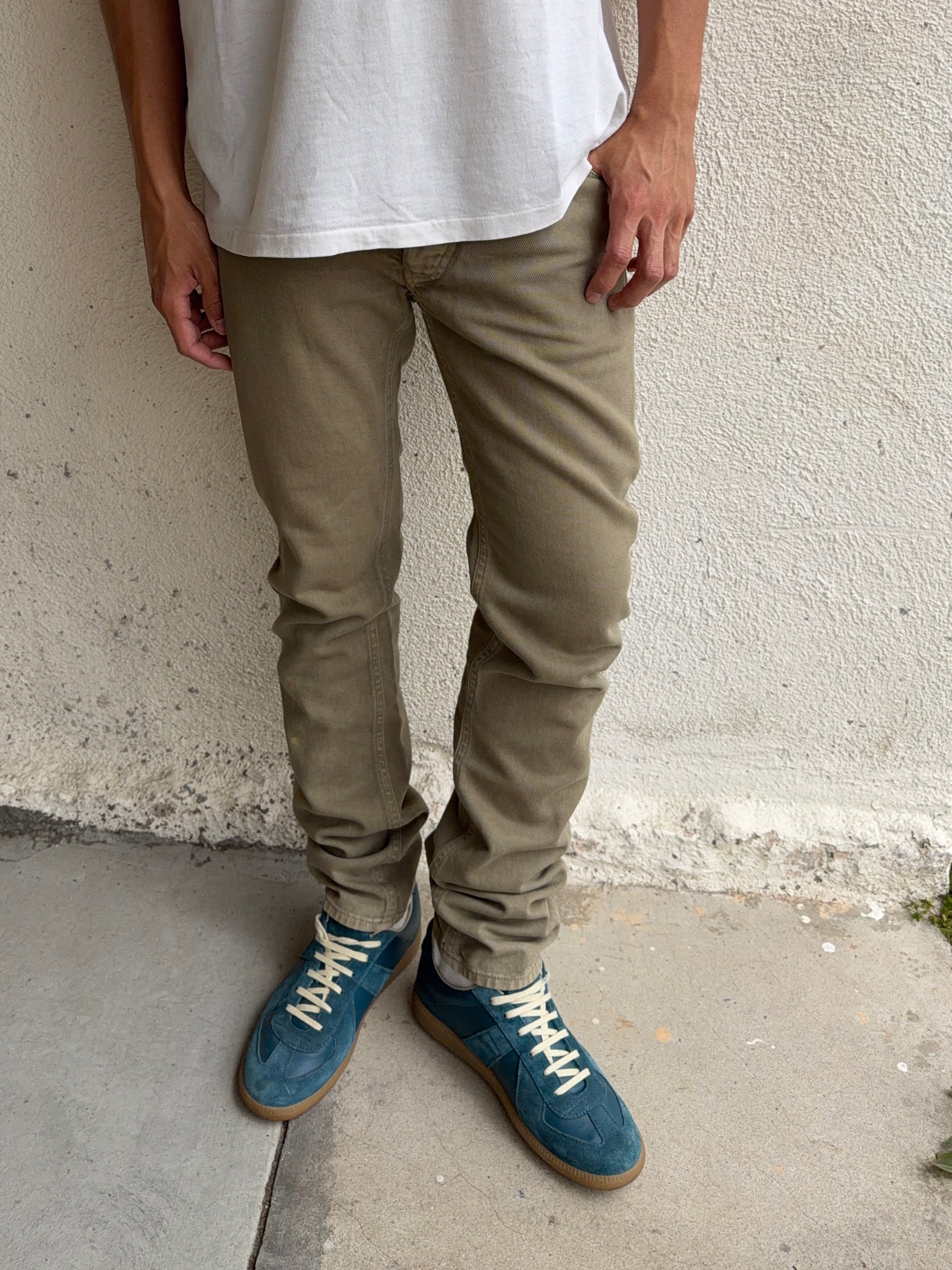 SS11 Maison Margiela Faded Olive Slim Cut Denim