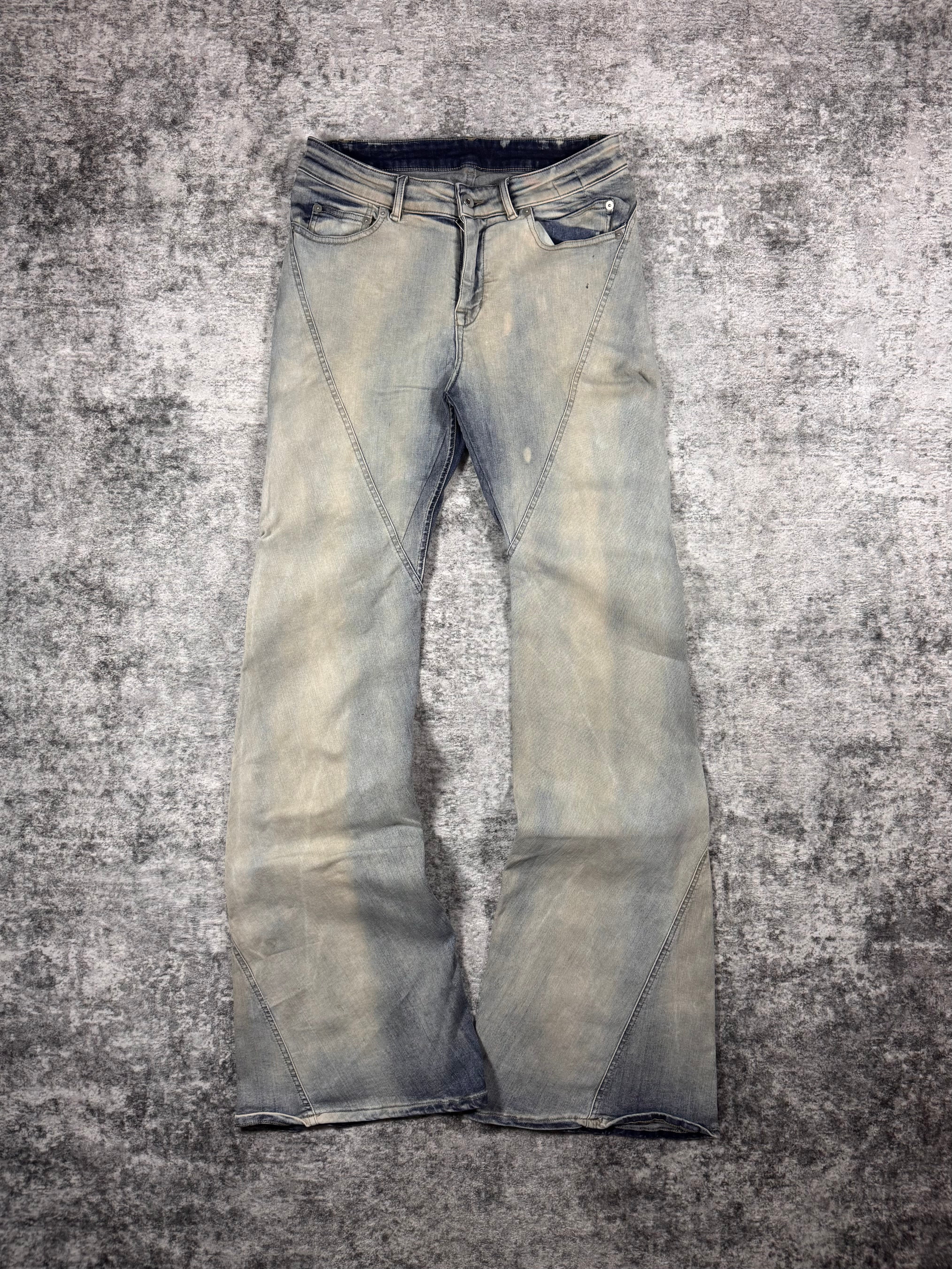 SS24 Rick Owens “LIDO” Sky Bolan ‘Bias Bootcut’ Denim