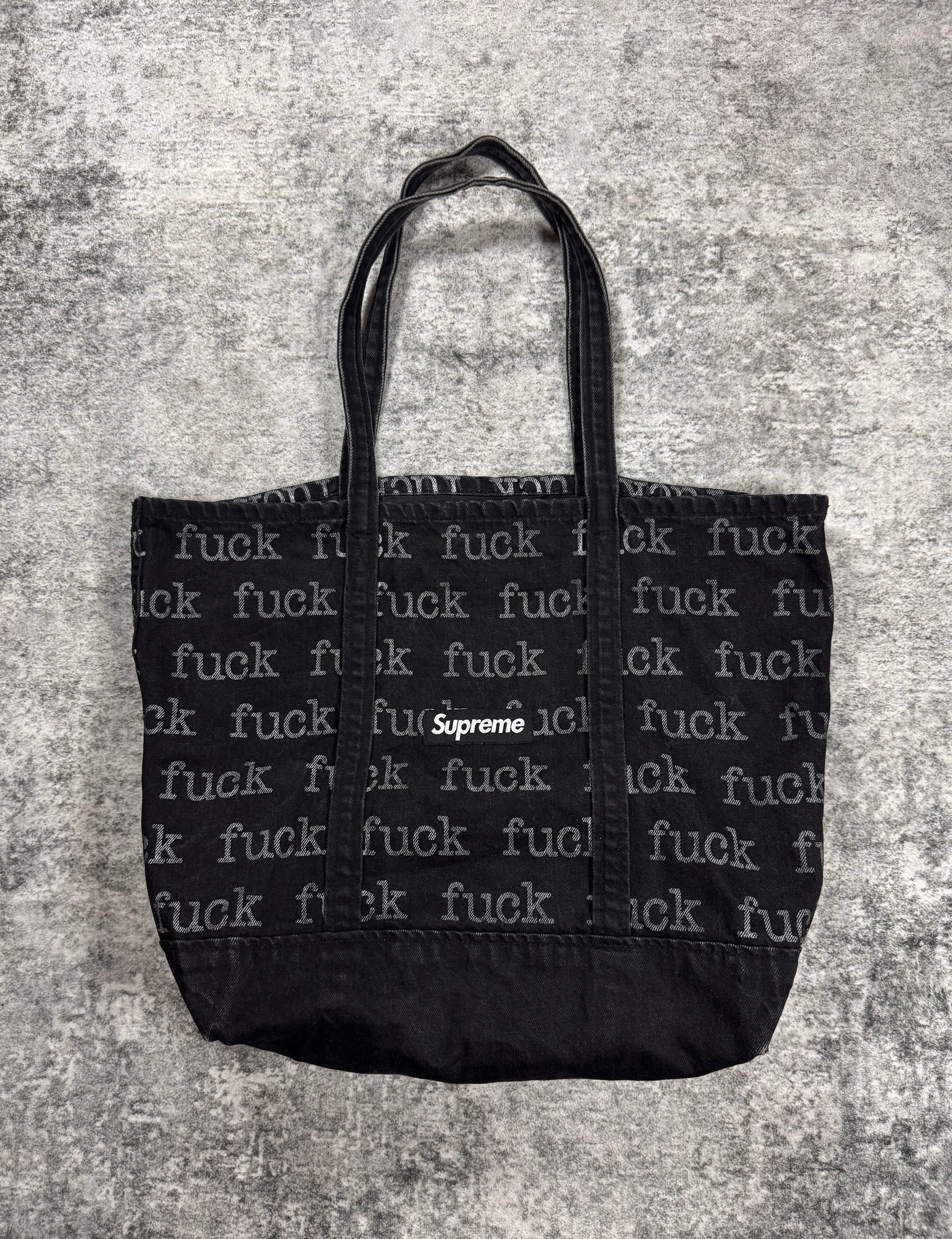 FW13 Supreme ‘Fuck’ Bogo Denim Tote Bag