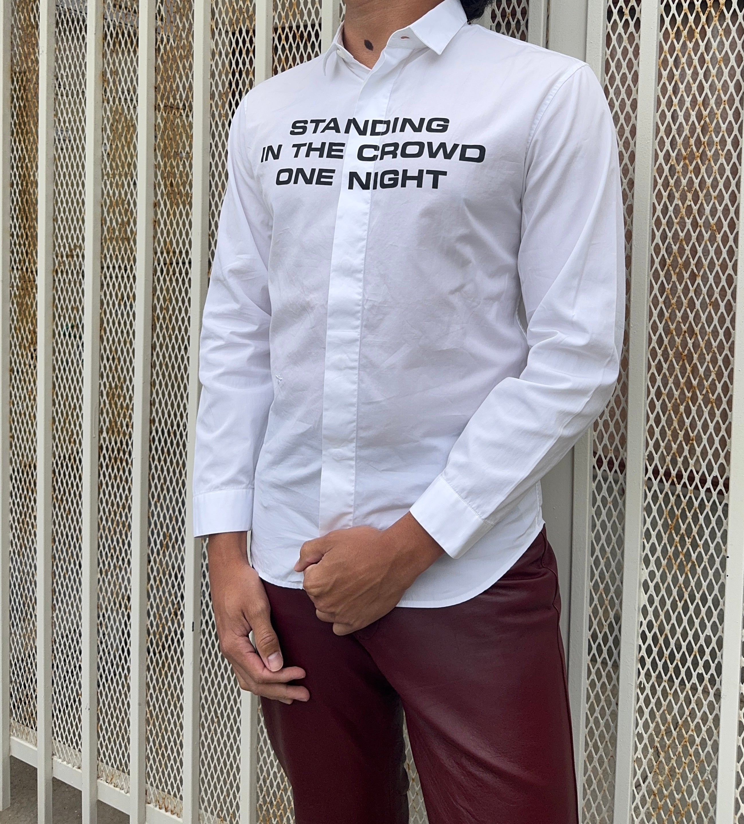 SS18 Dior Homme “Standing In The Crowd One Night” Button-Up