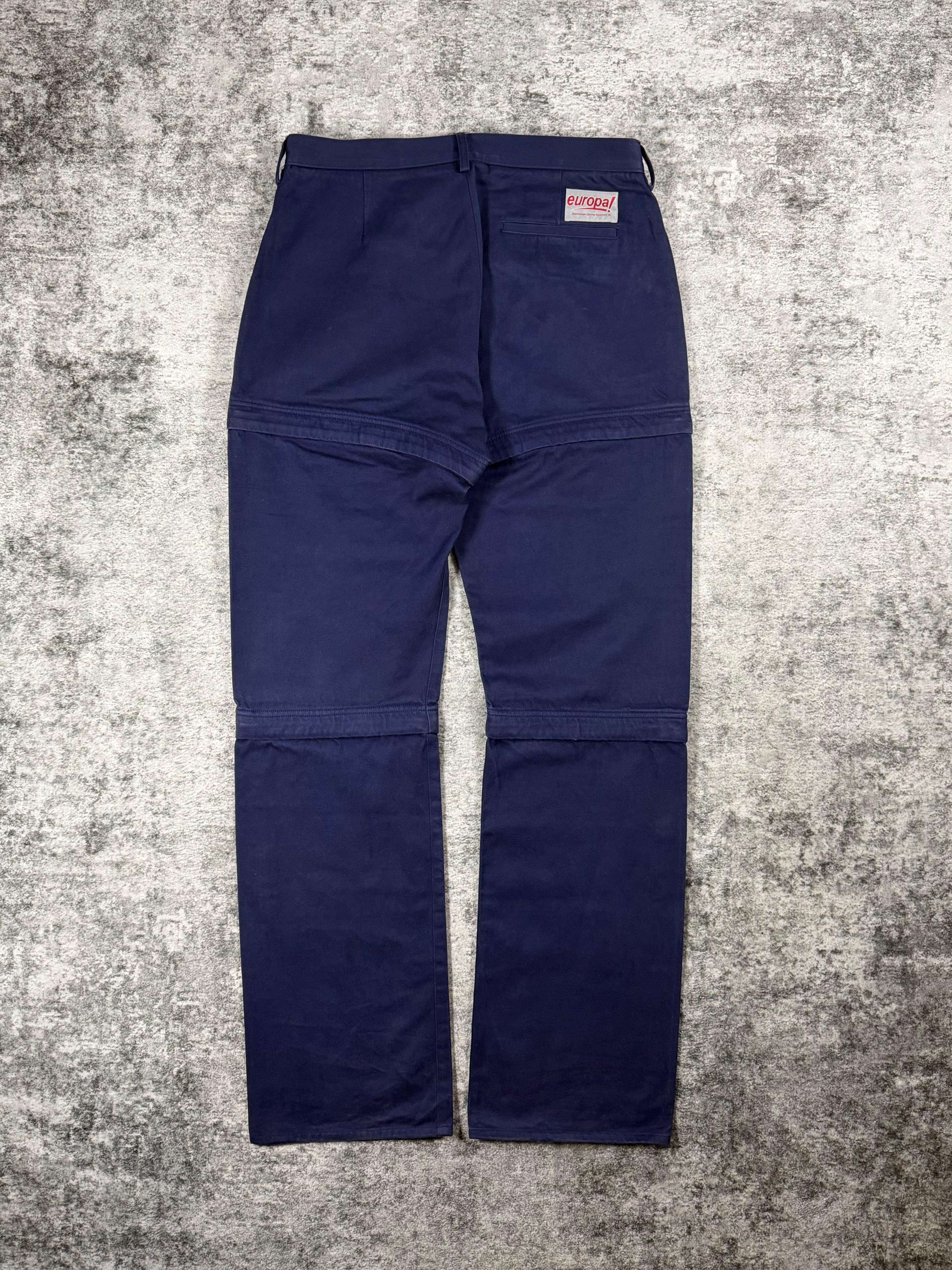 SS18 Balenciaga ‘Europa!’ Navy Convertible Zip-Off Denim