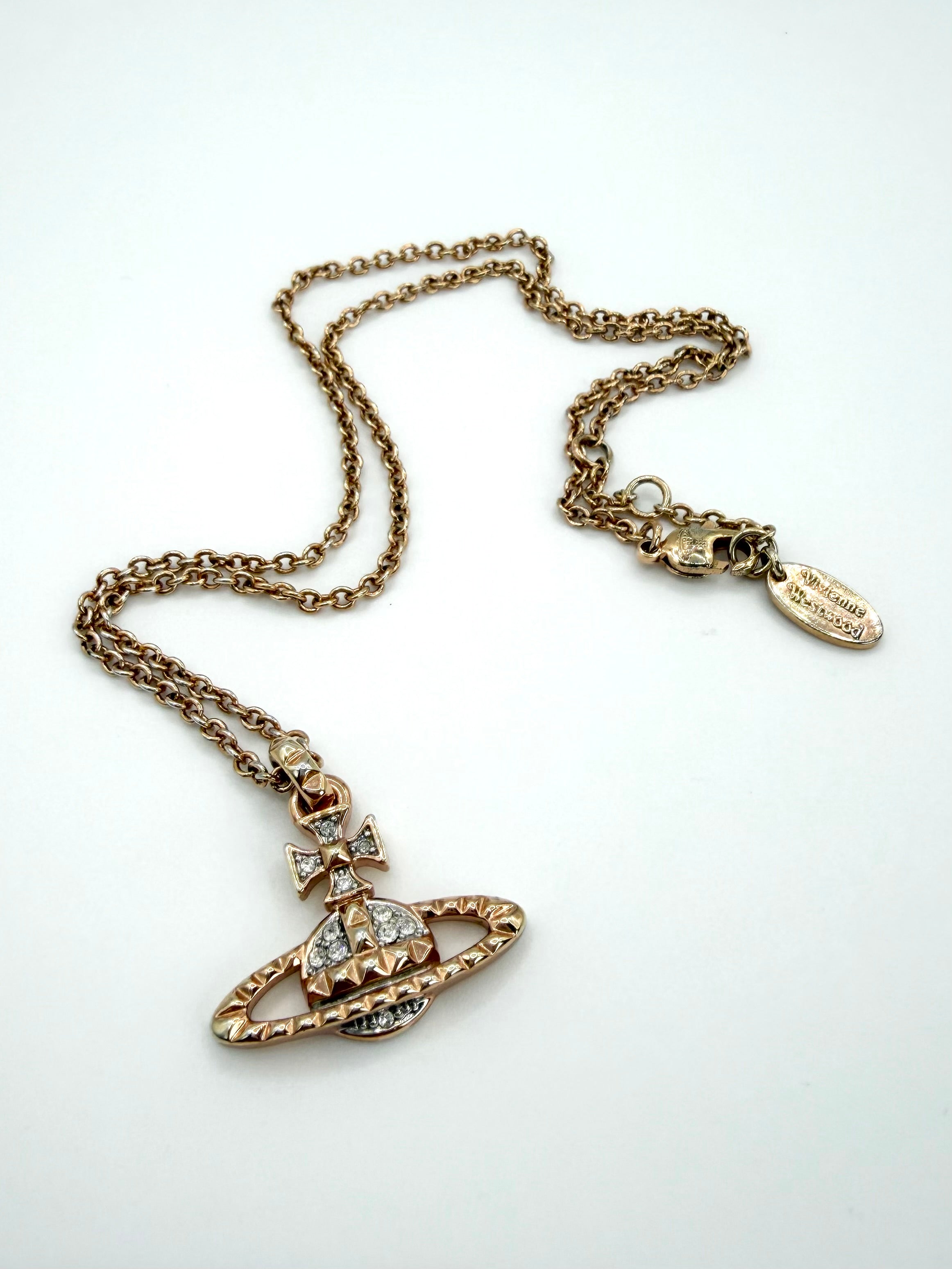 Vivienne Westwood ‘Mayfair Bas’ Rose Gold Orb Necklace