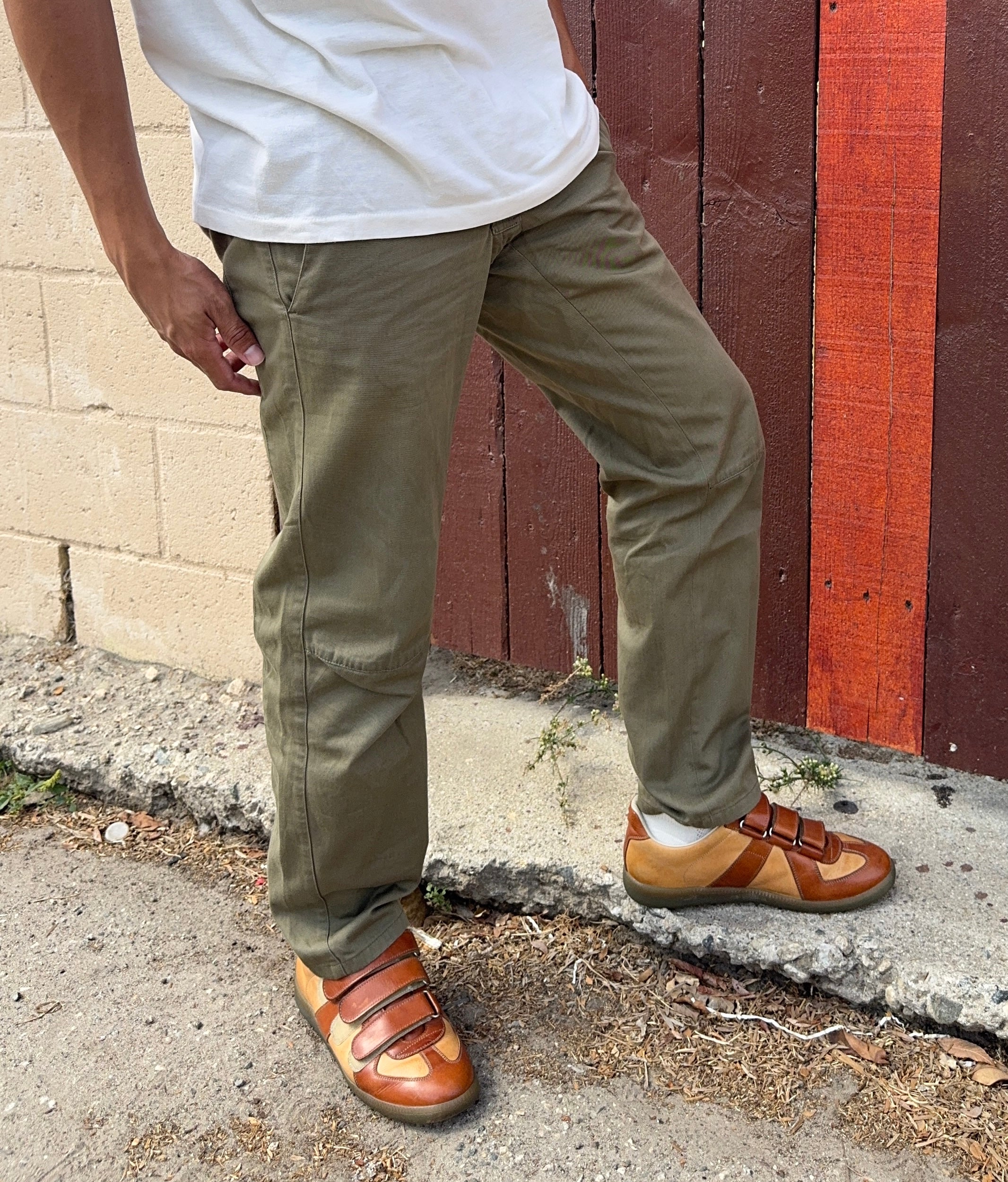 SS11 Maison Margiela Relaxed Panel Khaki Pants