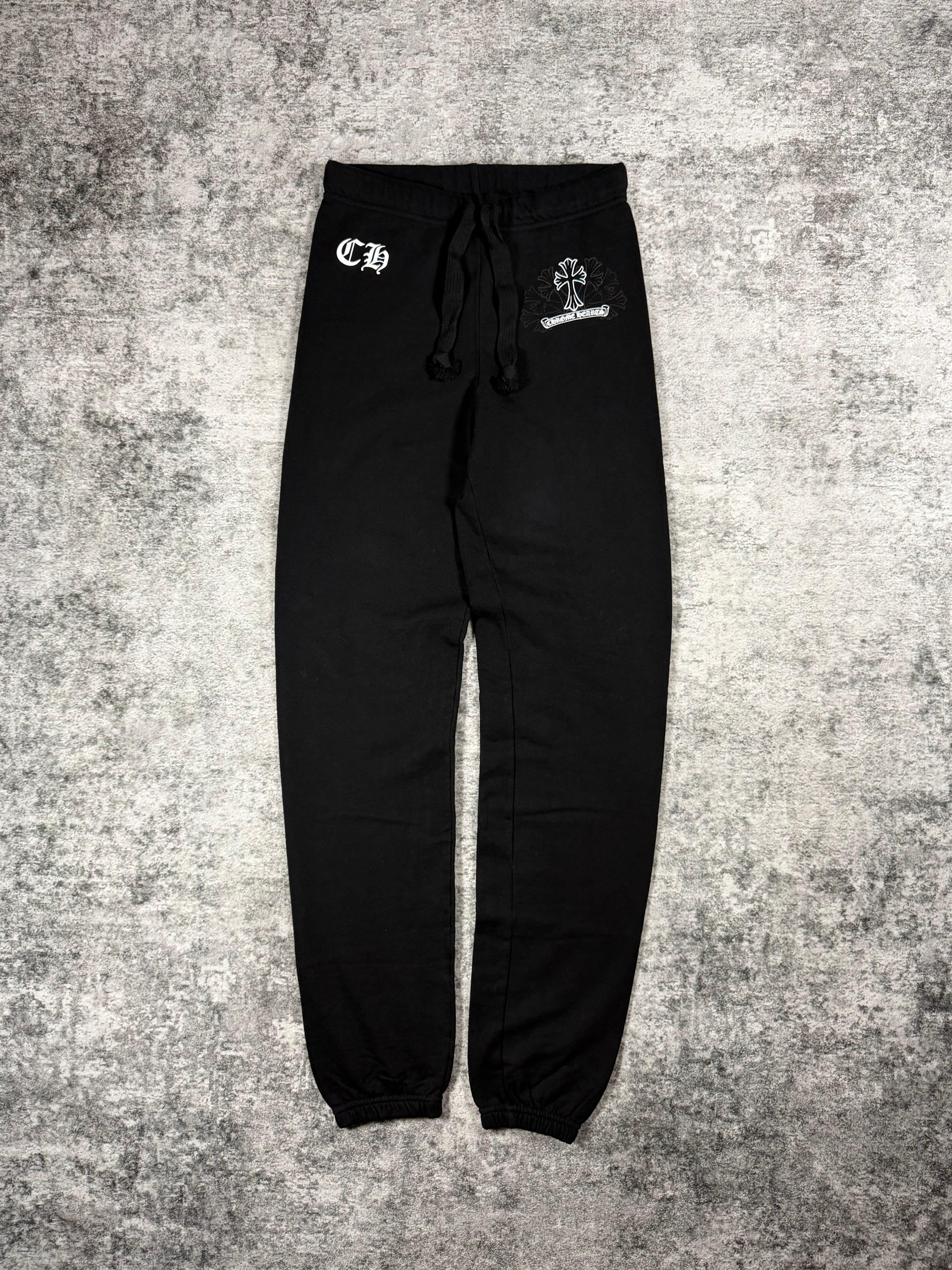 Chrome Hearts Multi-Cemetery Shadow Cross Black Sweatpants