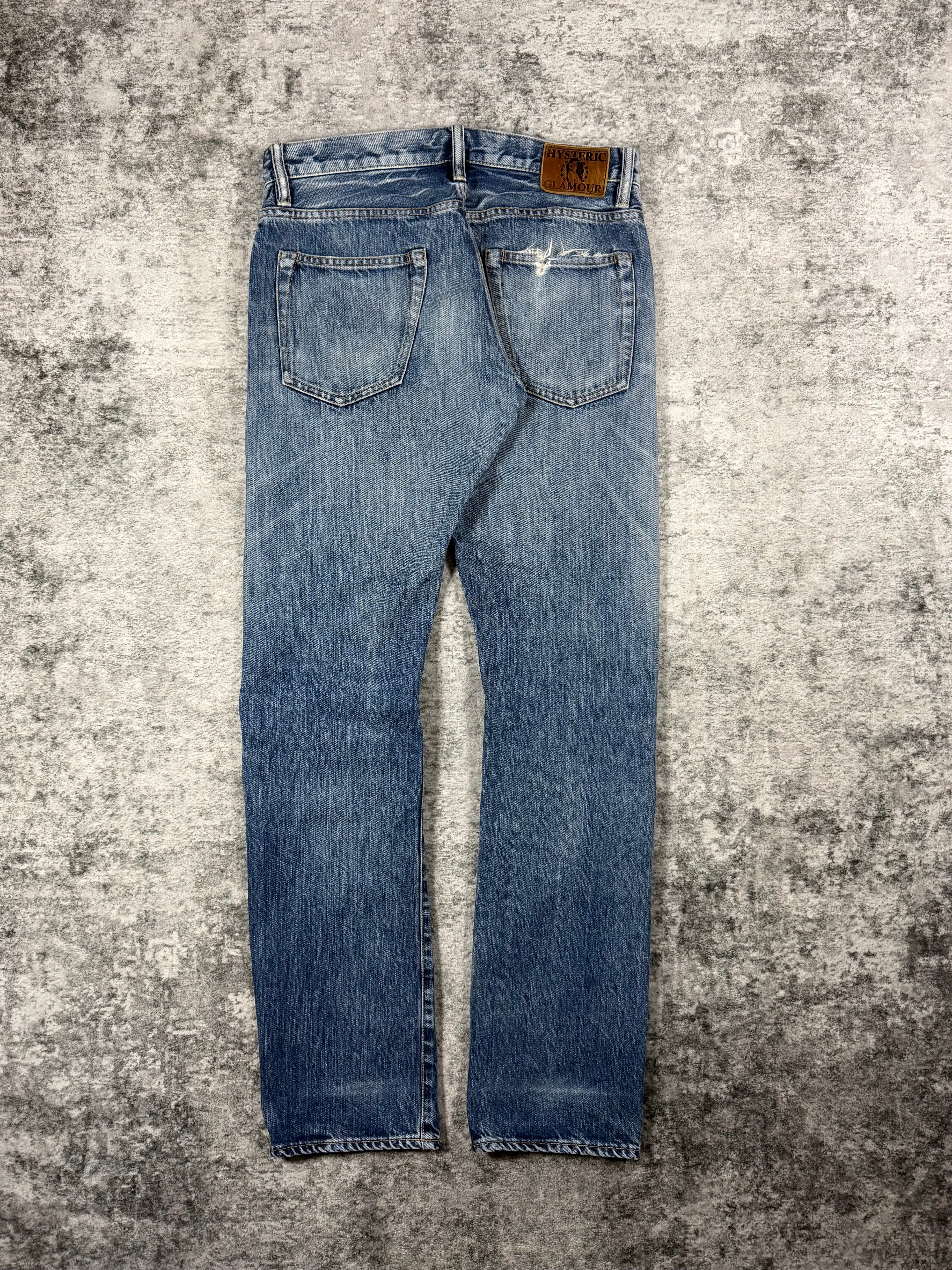Hysteric Glamour Studded Light Wash Denim