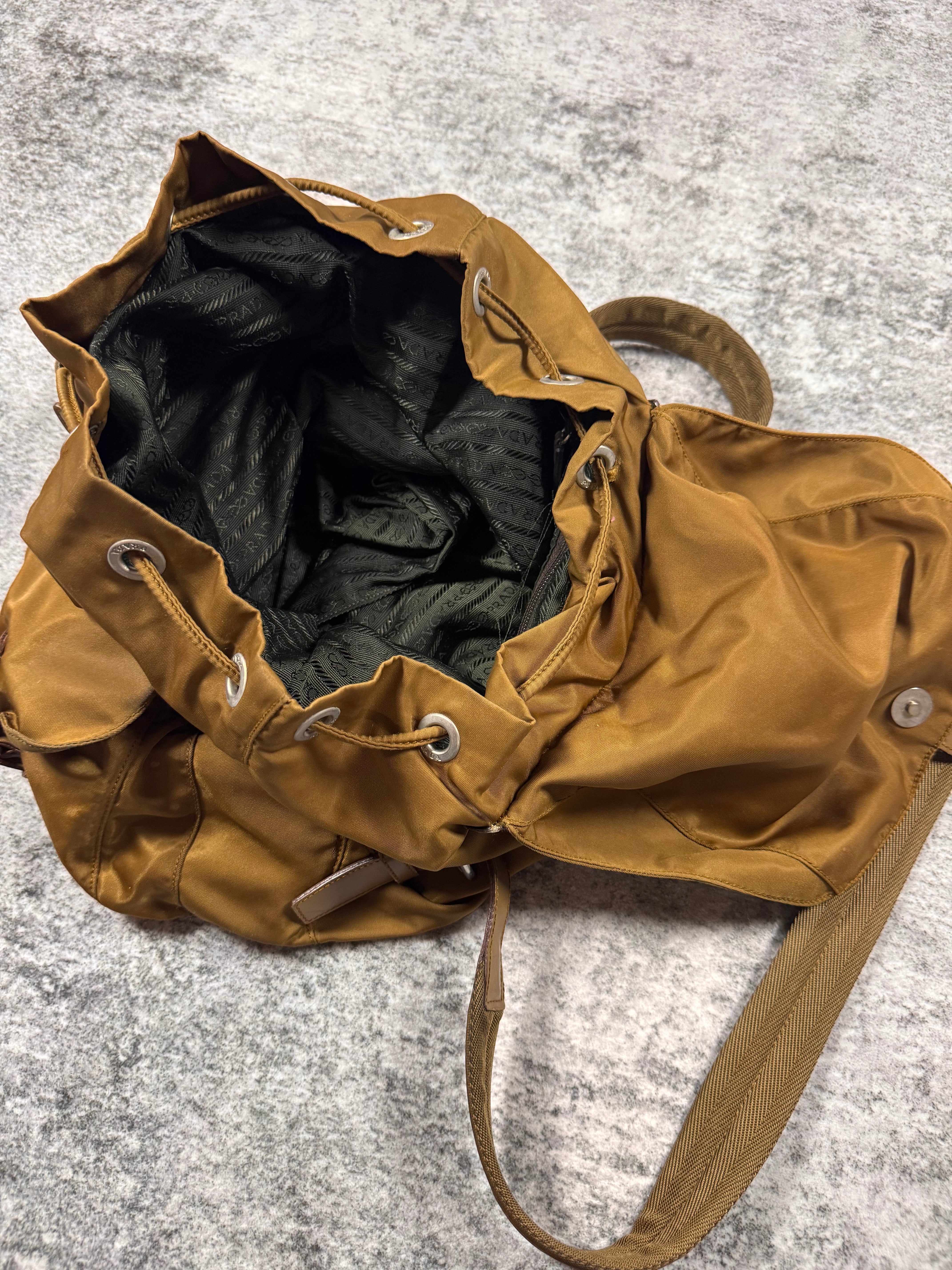 2000s Prada Milano ‘Tabacco’ Vela Nylon Backpack