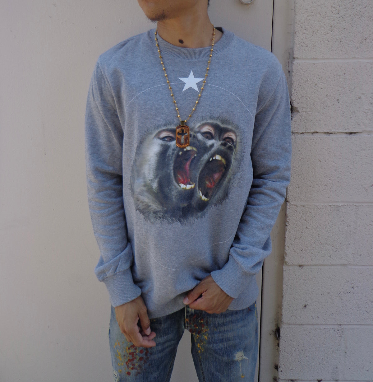 FW16 Givenchy Riccardo Tisci ‘Monkey Brothers’ Crewneck