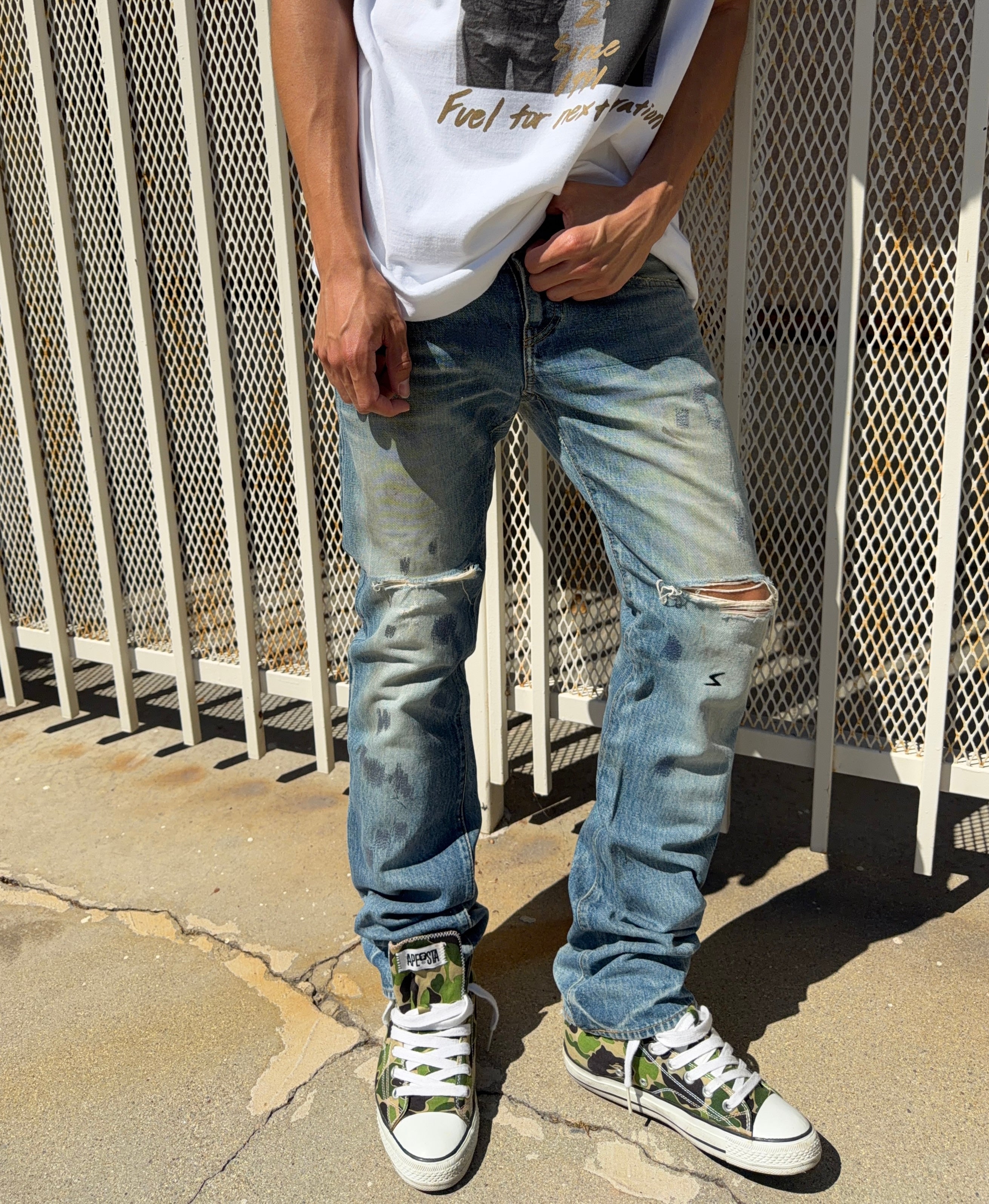 SS06 Undercover “T” Chuuut! Distressed Denim