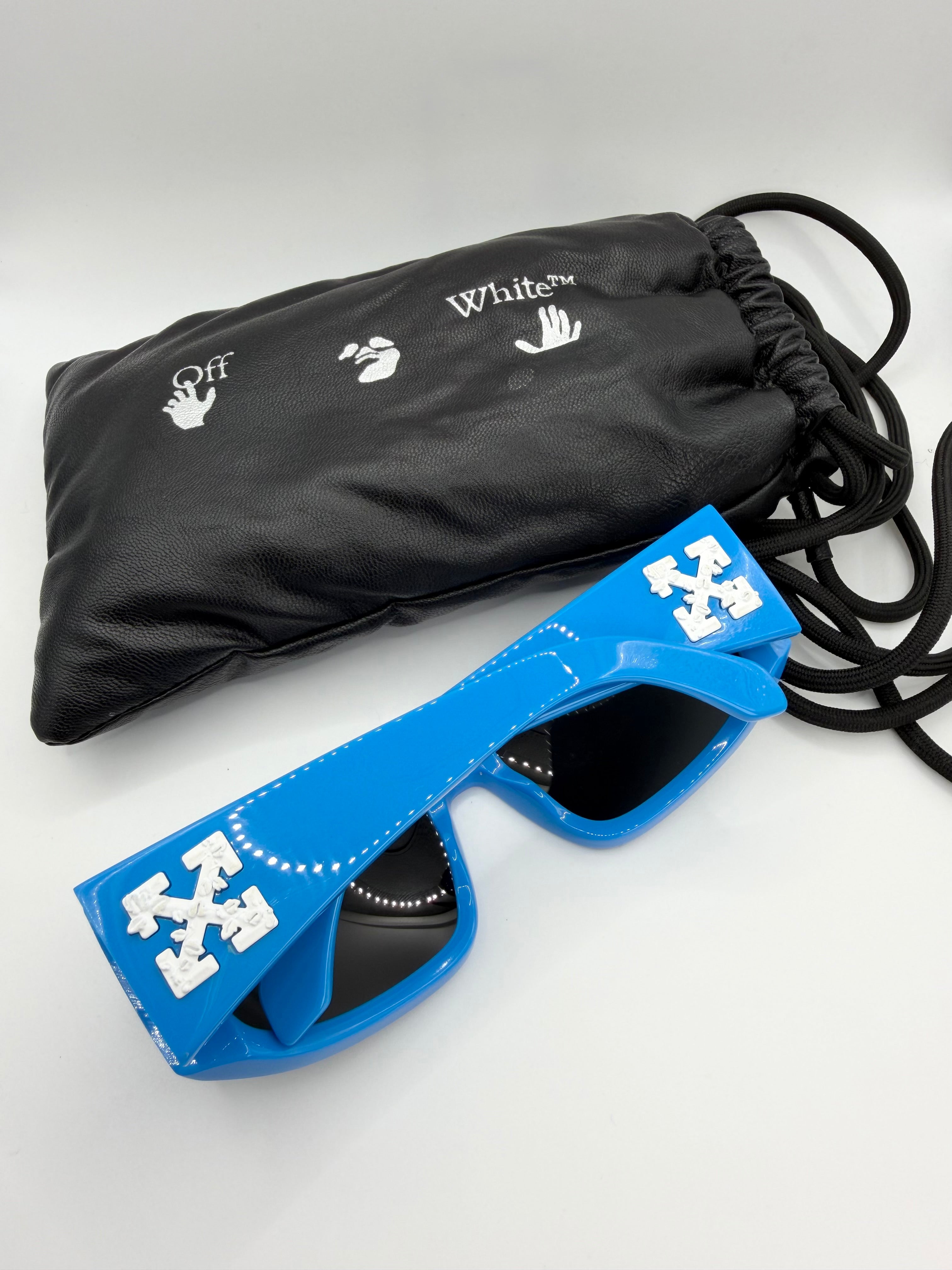 Off-White ‘OERI044’ Joseph Logo Sky Blue Sunglasses