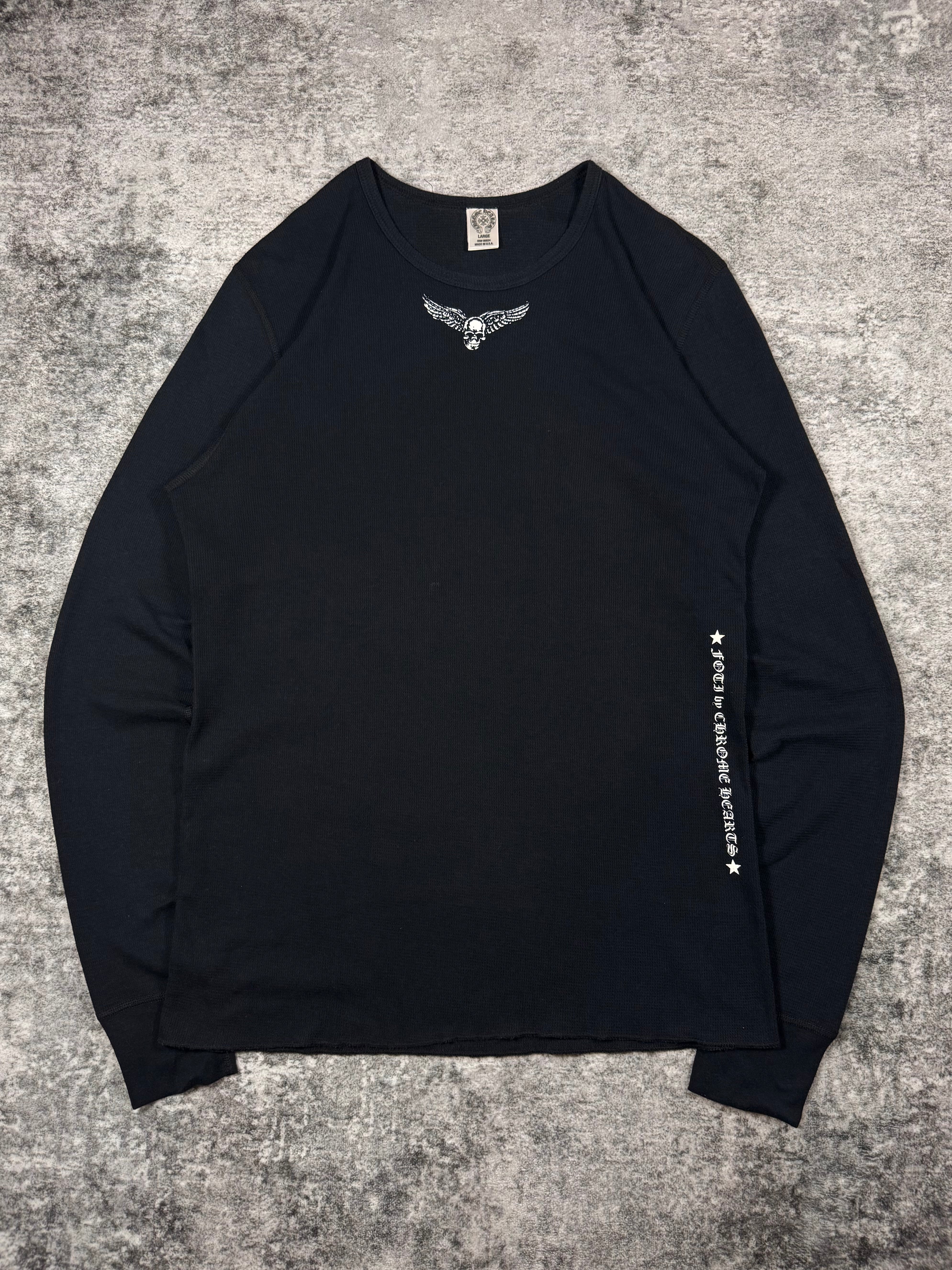 2010s Chrome Hearts Foti ‘Mahalia’ Spine Black Thermal Longsleeve