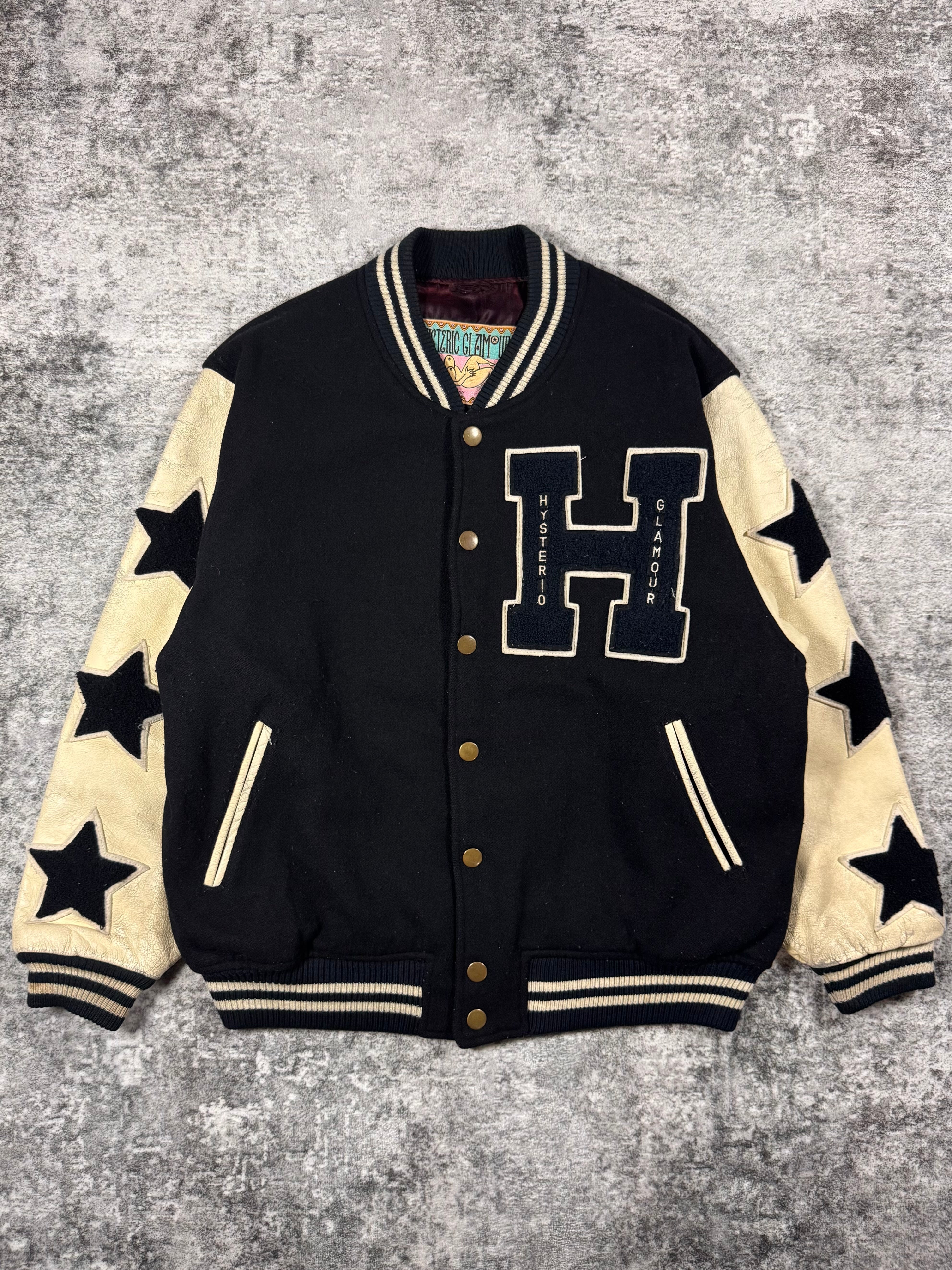 1980s Hysteric Glamour Black ‘Toy Robot’ Varsity Jacket