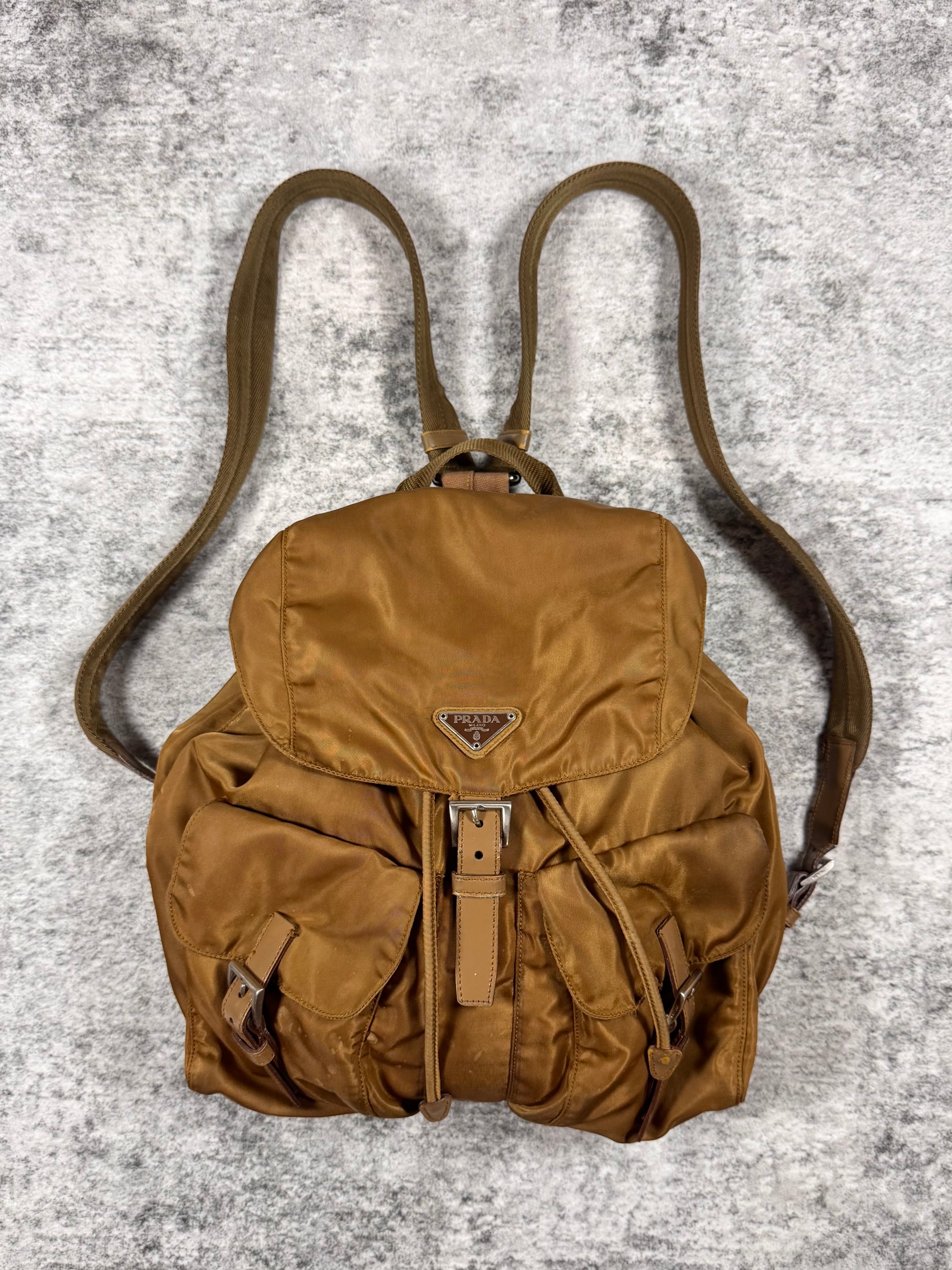 2000s Prada Milano ‘Tabacco’ Vela Nylon Backpack