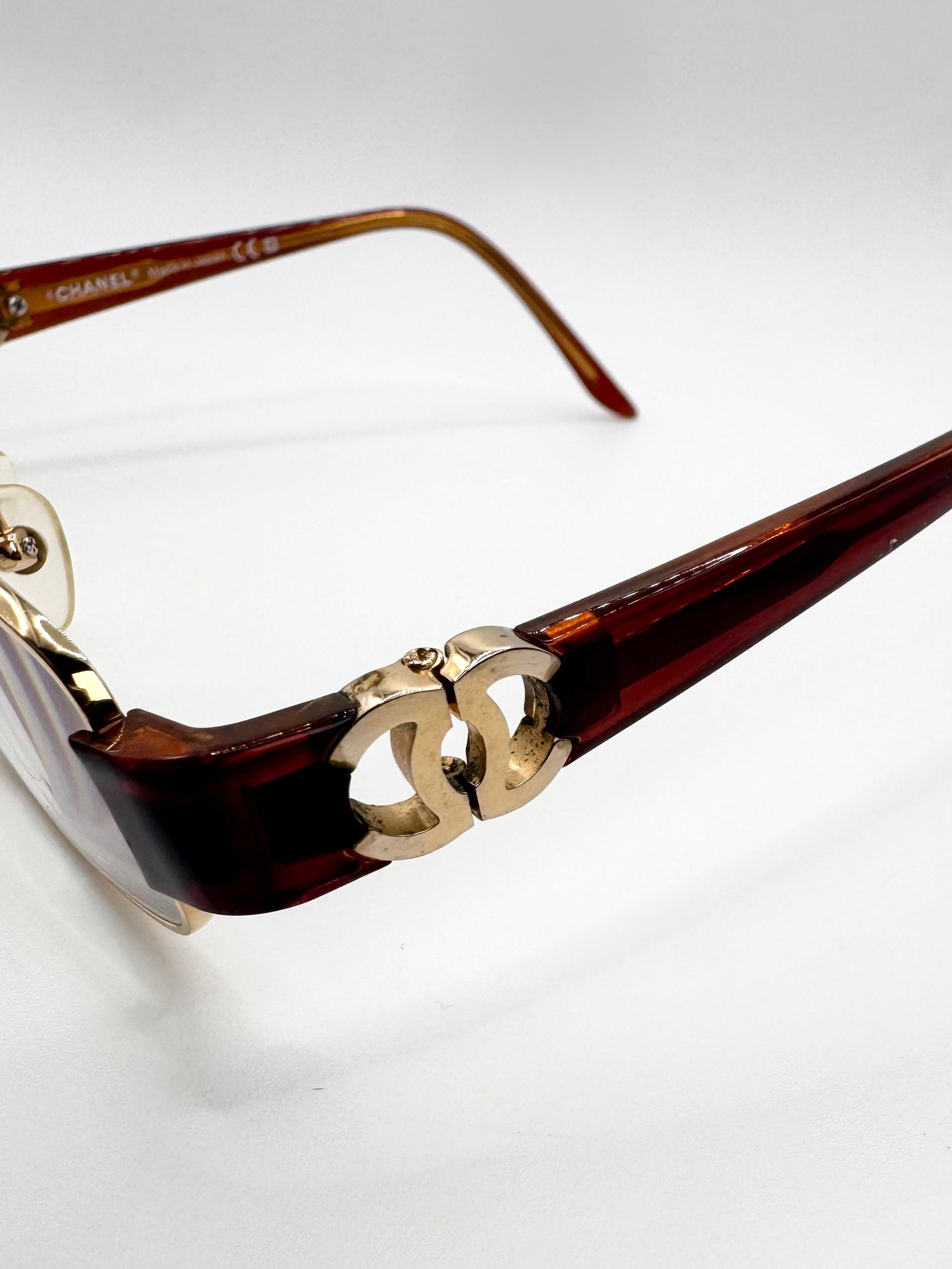 2000s Chanel ‘2102T’ Interlocking CC Rectangular Glass Frames