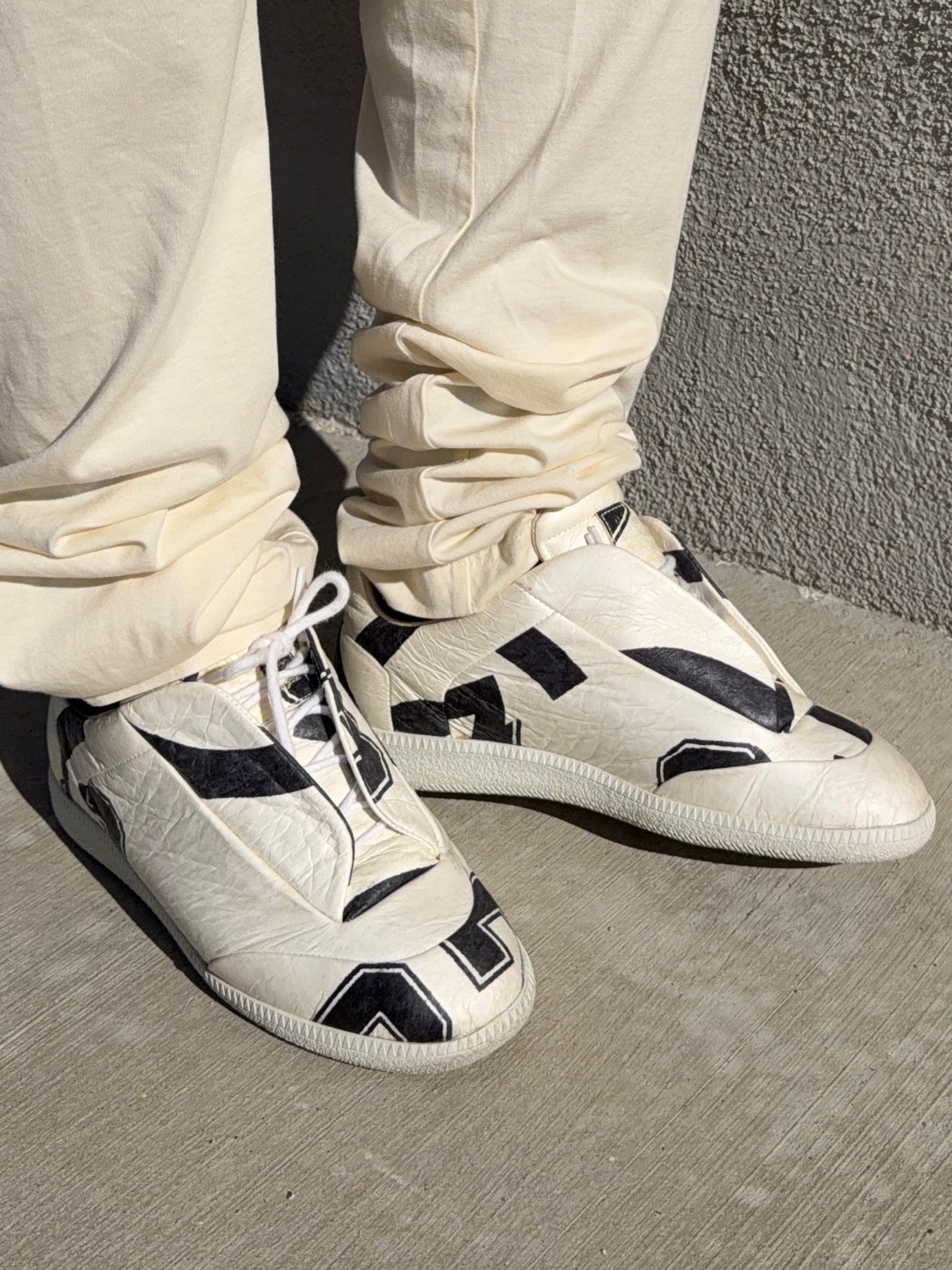 FW15 Maison Margiela ‘Numbers’ Crinkle Leather Future Low