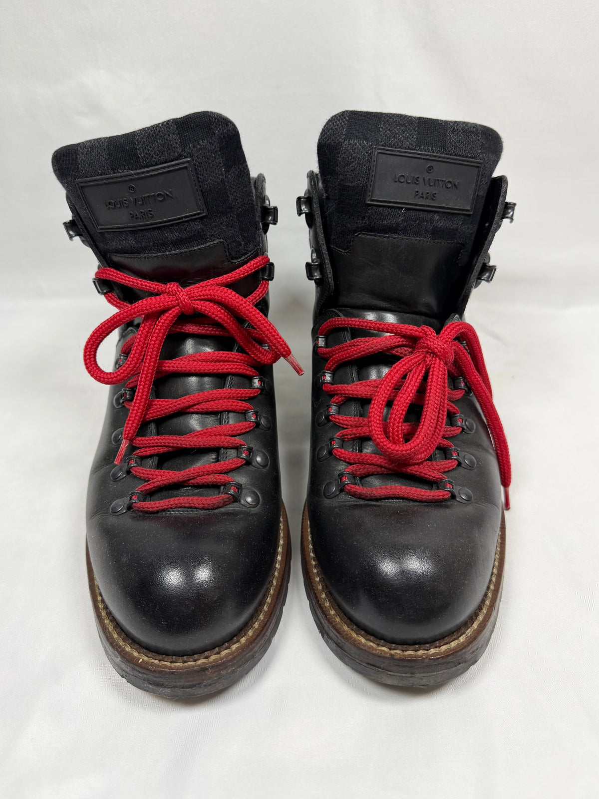 2010s Louis Vuitton ‘Oberkampf’ Damier Alpine Leather Hiking Boots