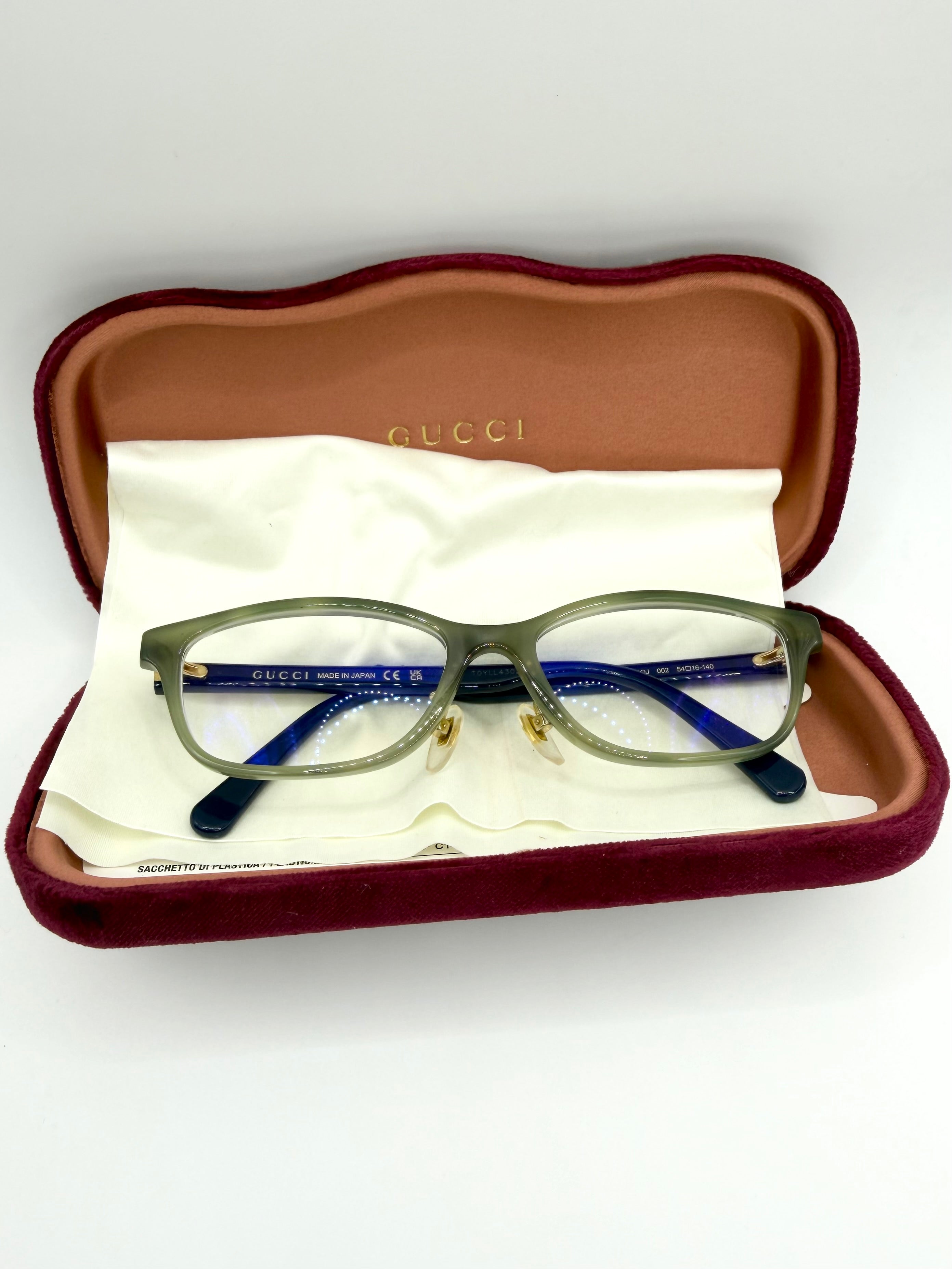 Gucci ‘GG0931OJ’ Sherry Web Olive Green Japan Glass Frames