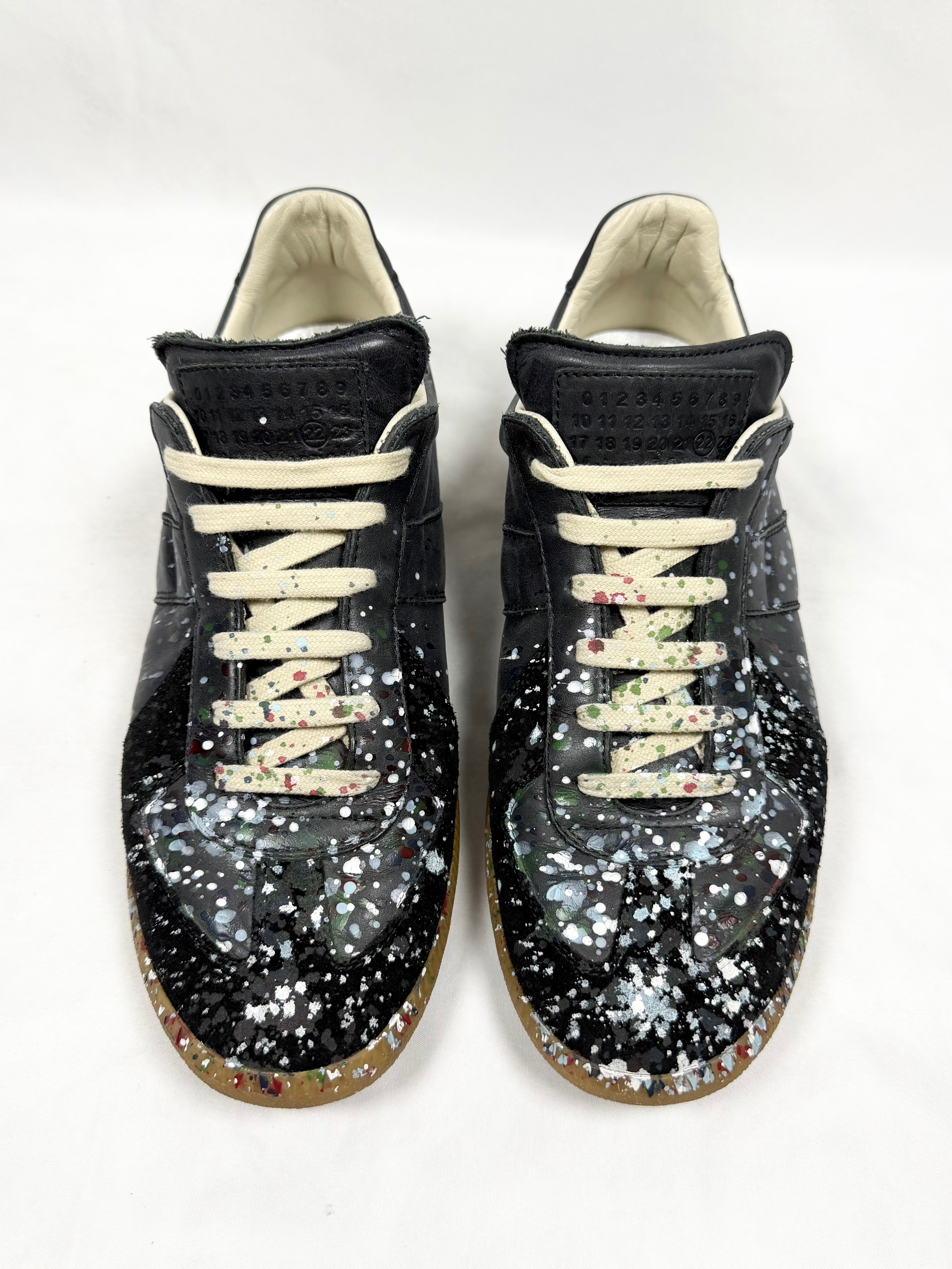 Maison Margiela Paint Splatter Black ‘GAT’ Replica Low
