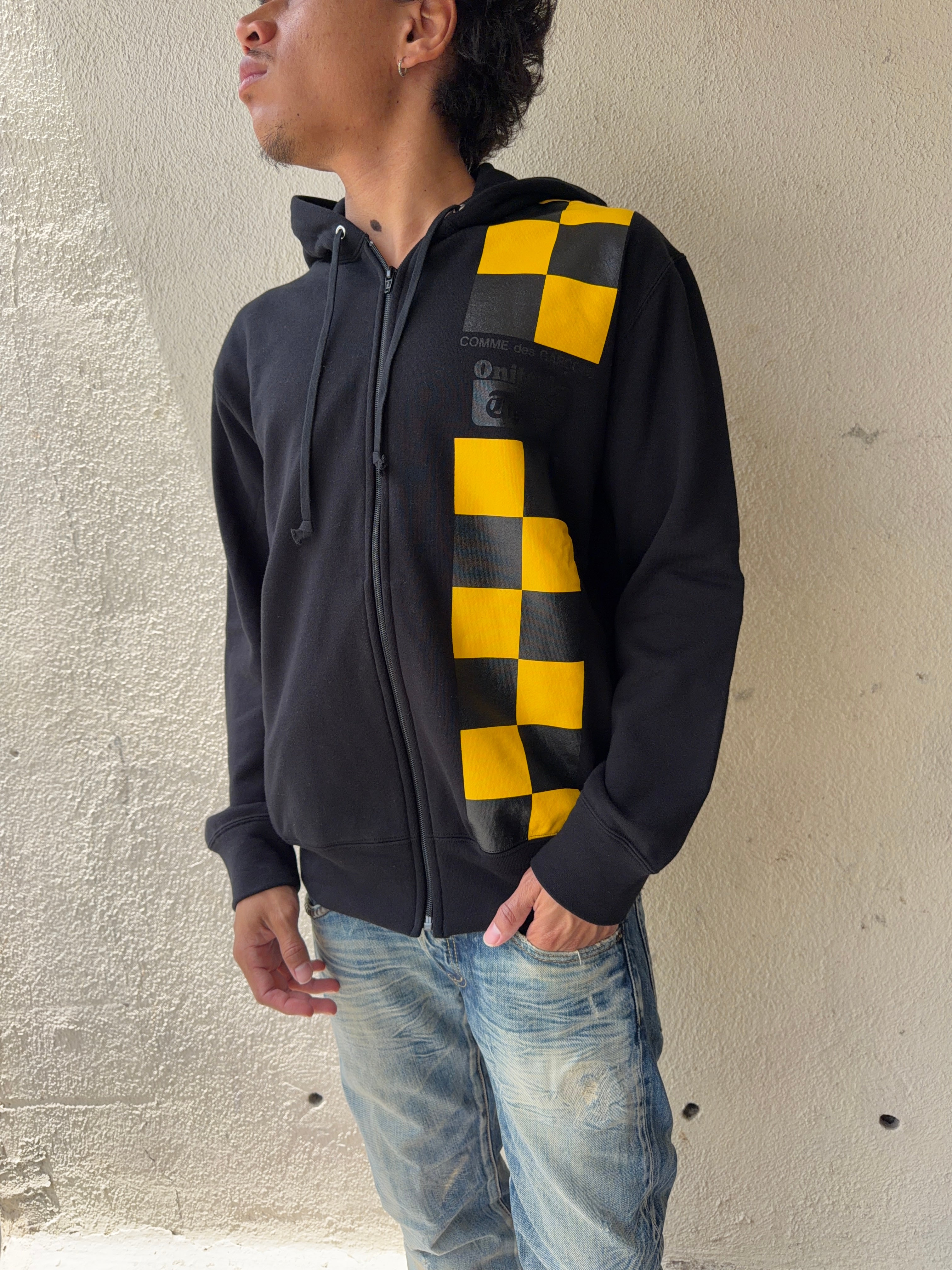 FW25 Comme des Garçons x Onitsuka Tiger ‘Racing Stripe’ Zip-Up Hoodie (DS)