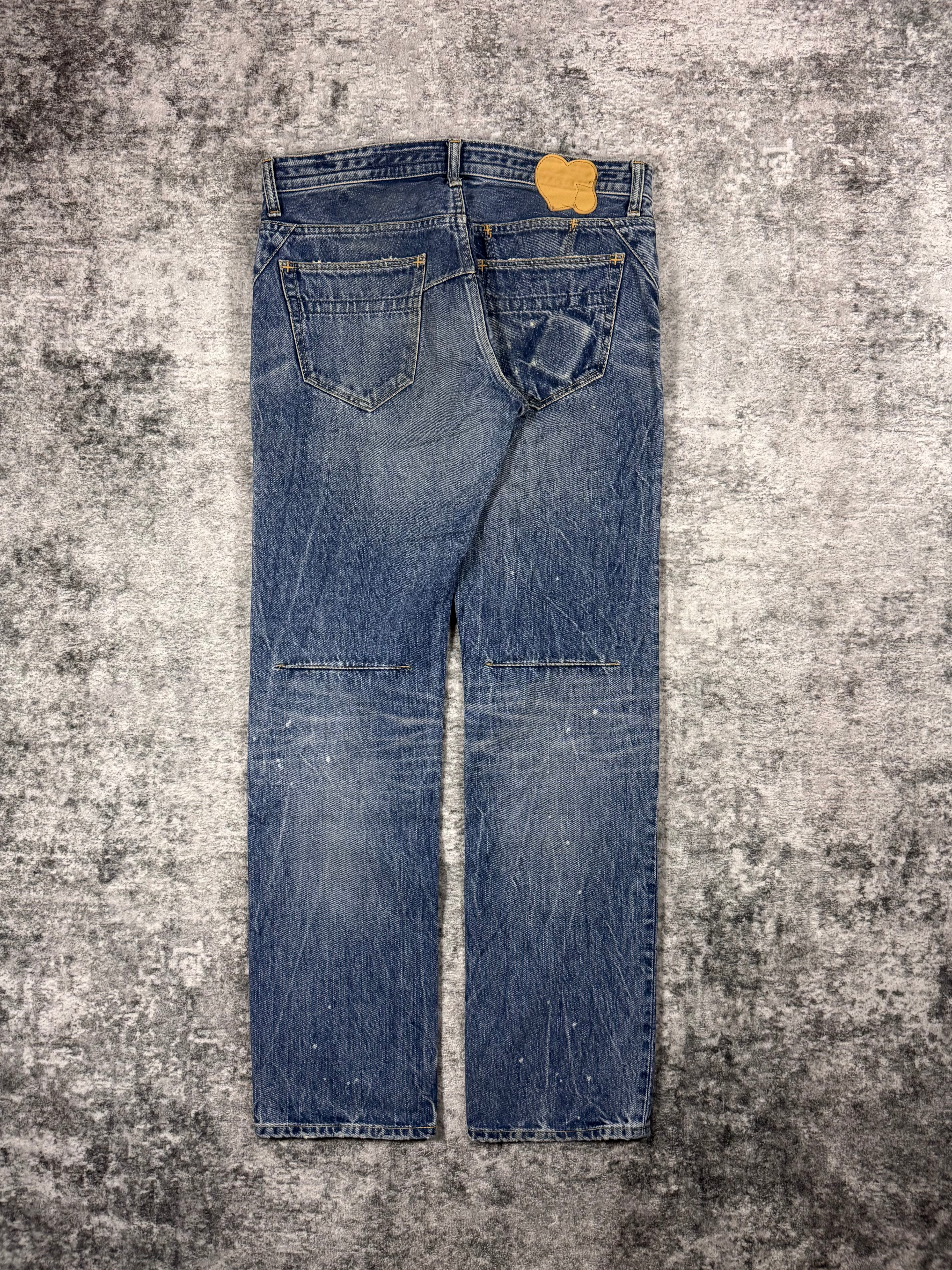 FW09 Number (N)ine “A Closed Feeling” Paint-Splatter Zippo Pain Denim