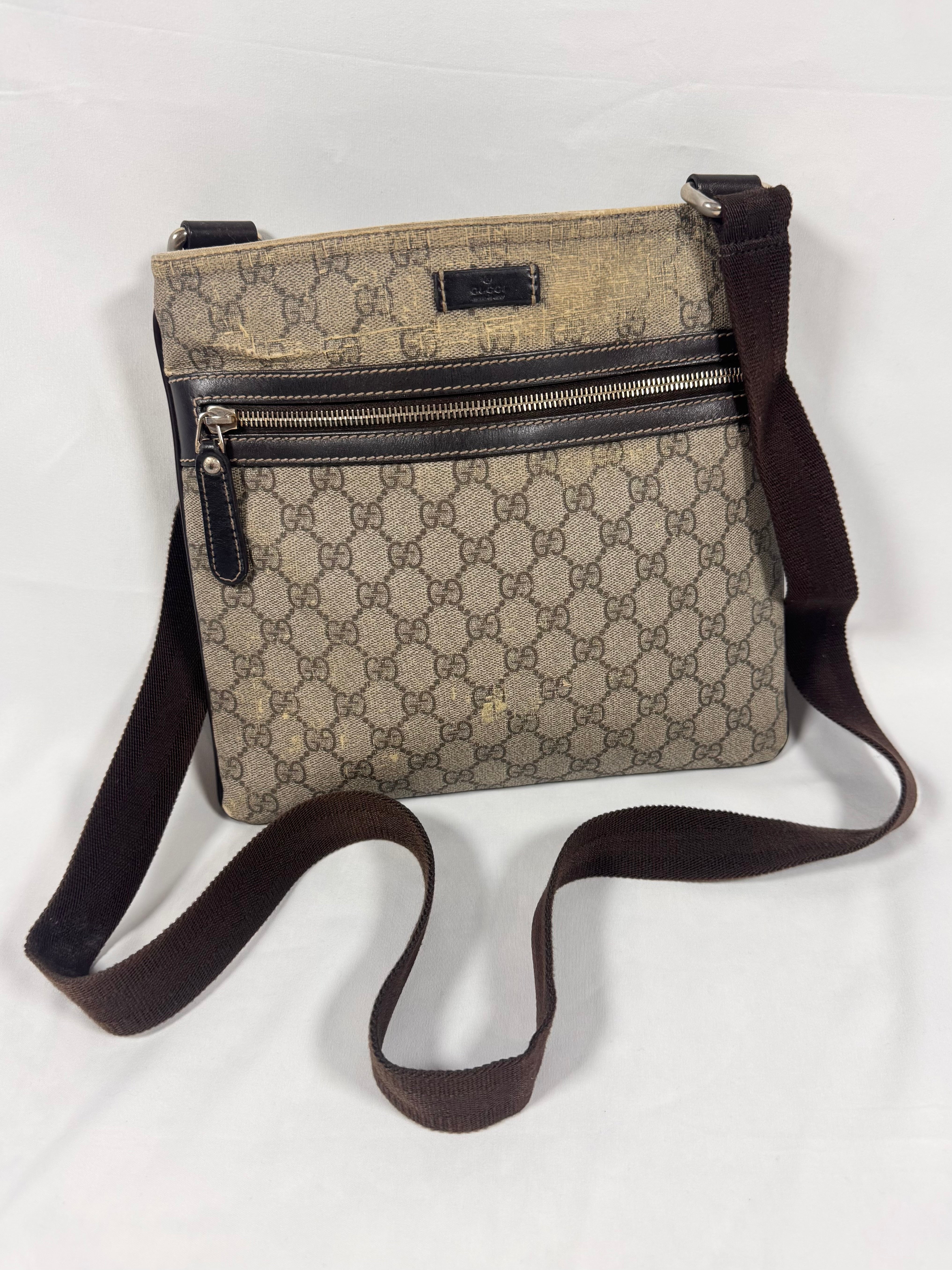 2000s Gucci ‘Guccisima’ PVC Leather Crossbody Bag