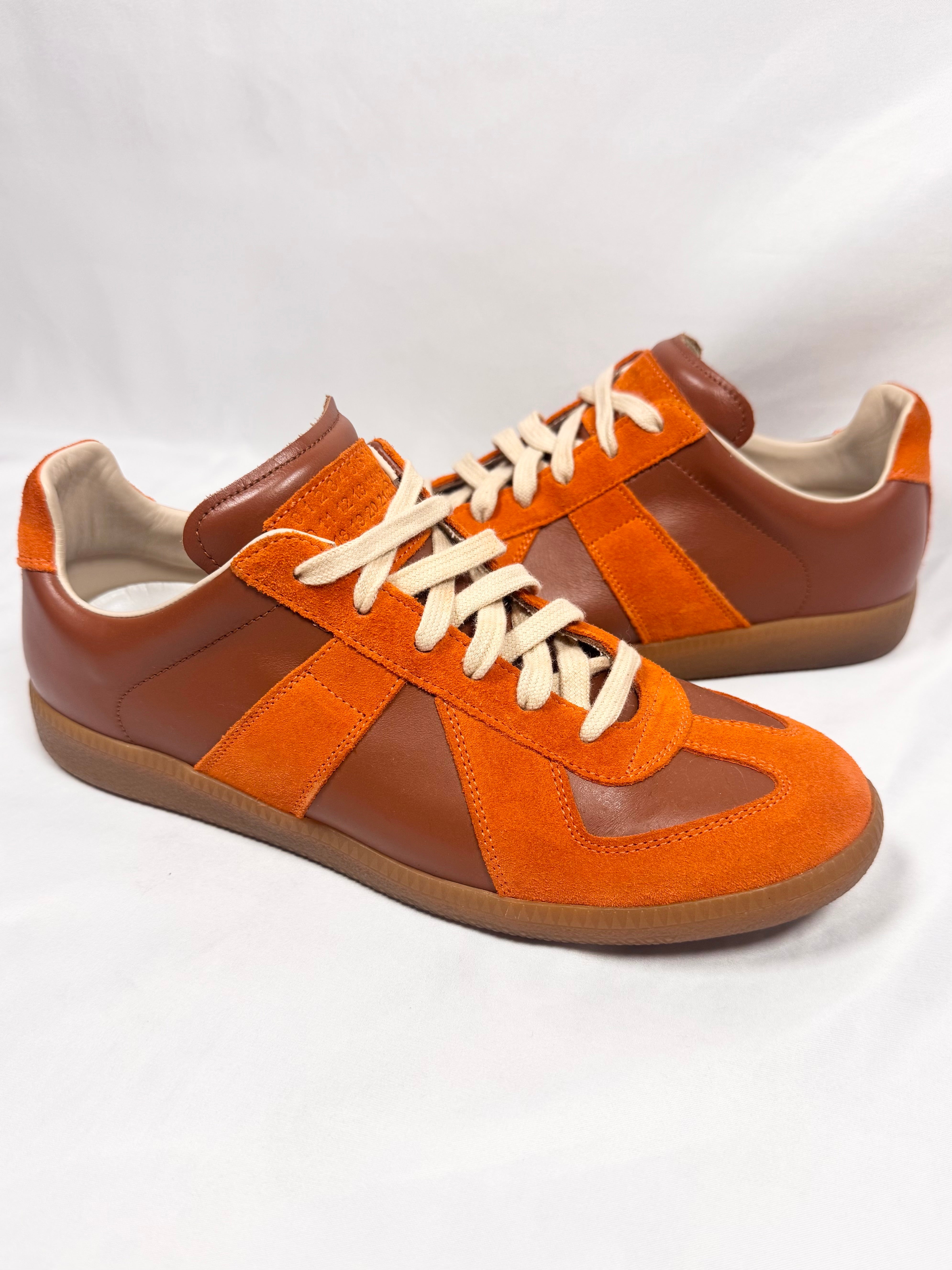 Maison Margiela Brown/Burnt Orange ‘GAT’ Replica Low