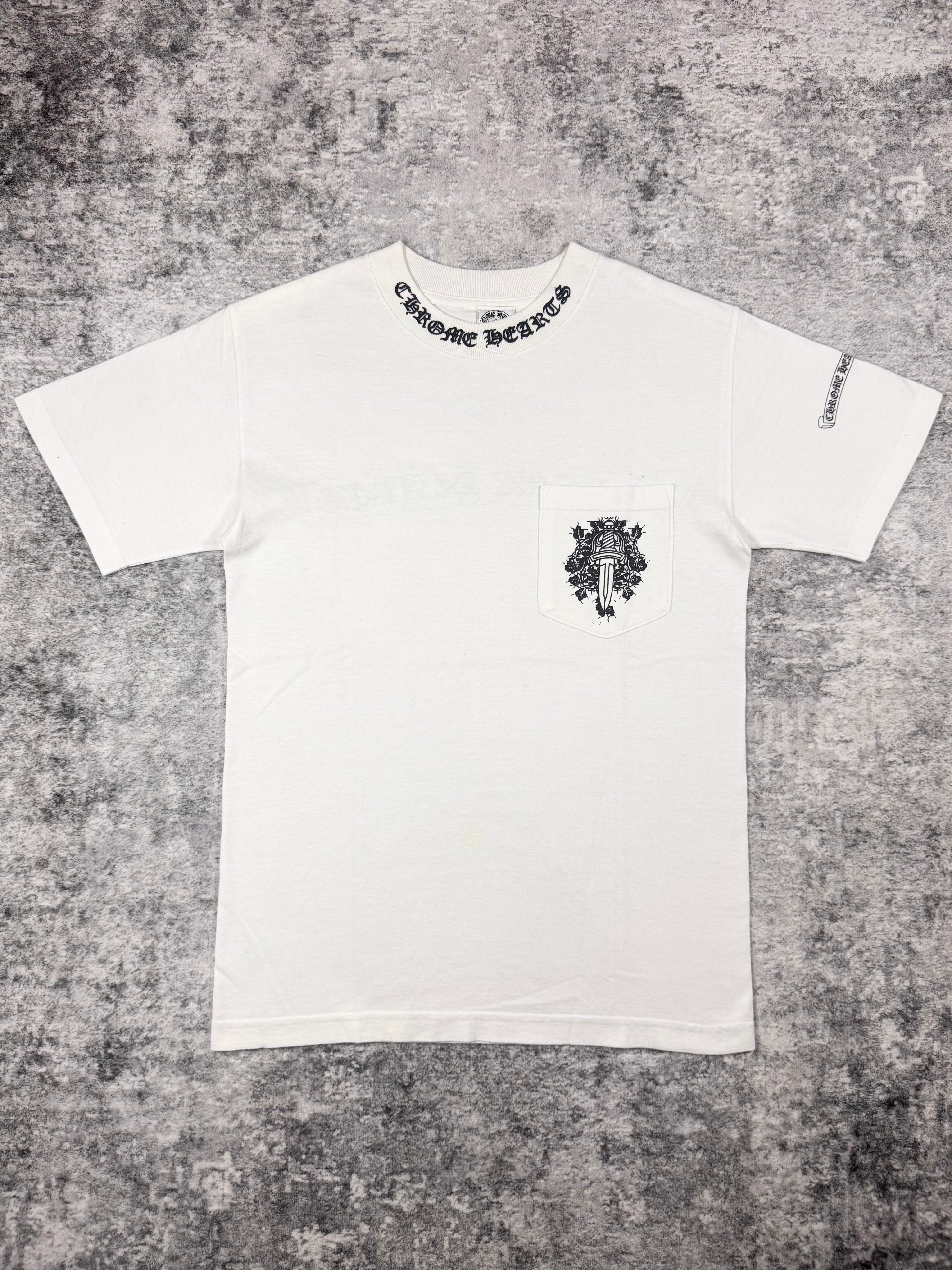 90s Chrome Hearts ‘Vine Dagger’ Neck Logo T shirt