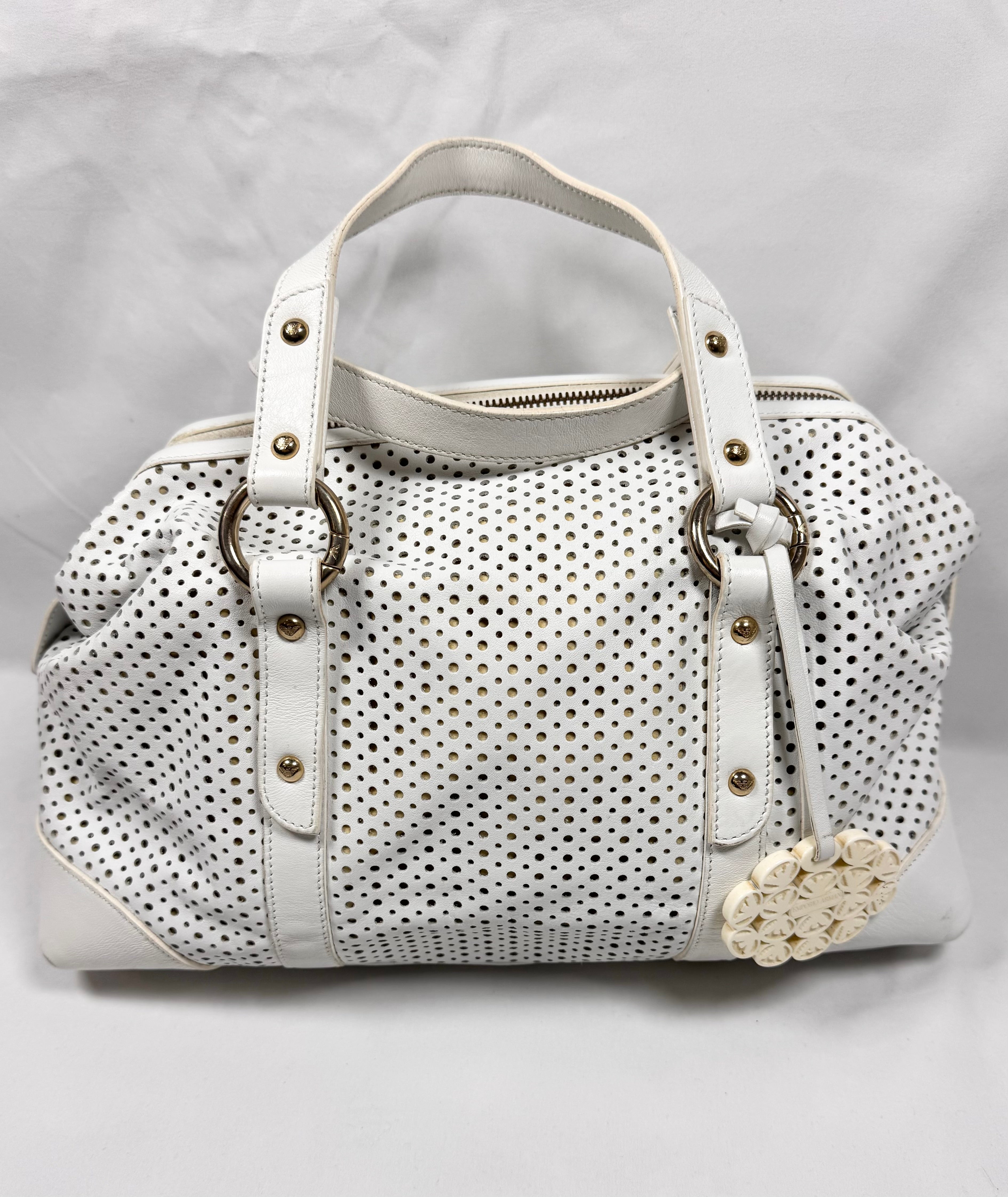 2000s Emporio Armani ‘Circular Cut-Out’ Hand Bag