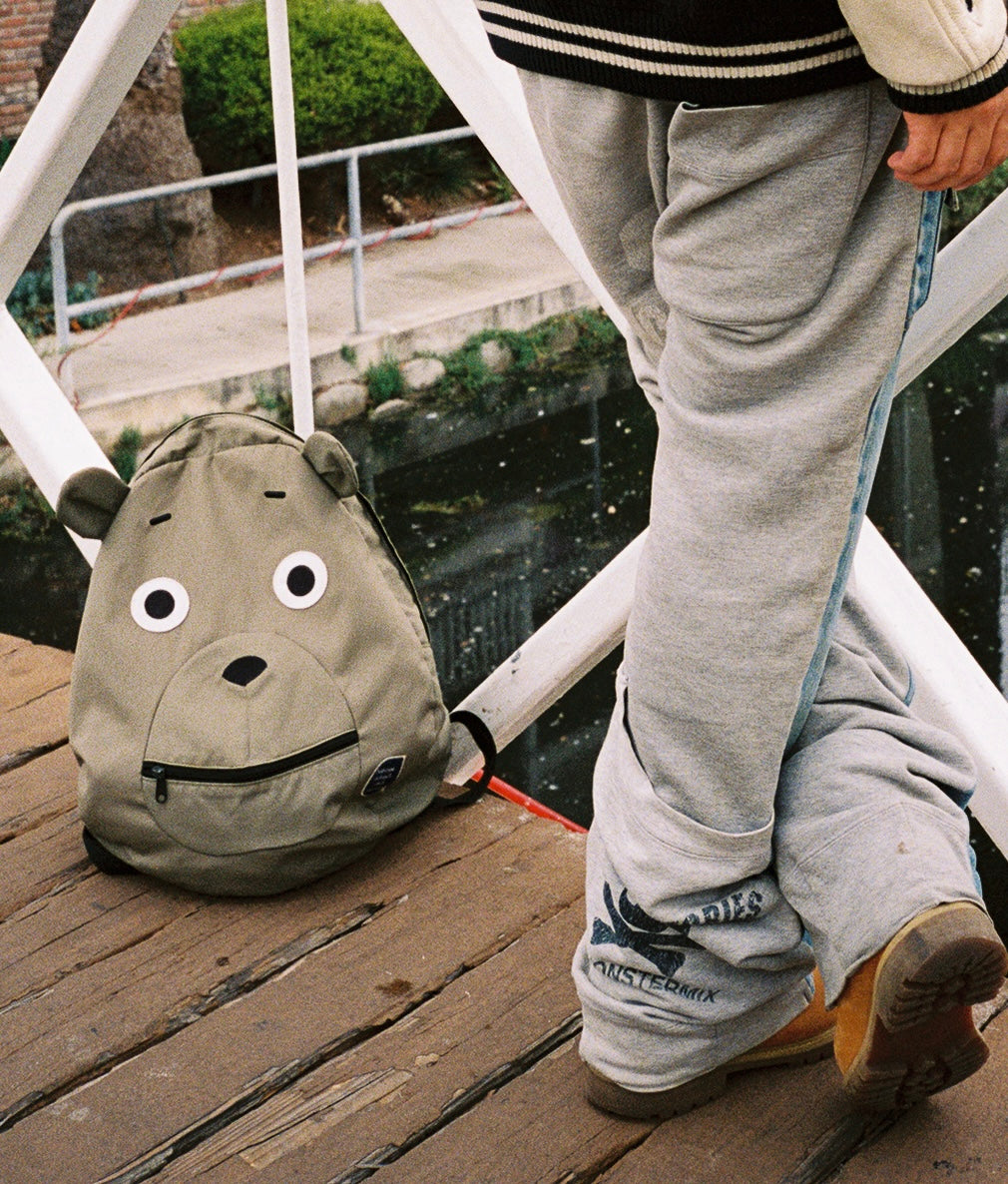 FW14 Ne-Net ‘Animal Sack Series’ Khaki Green Bear Backpack