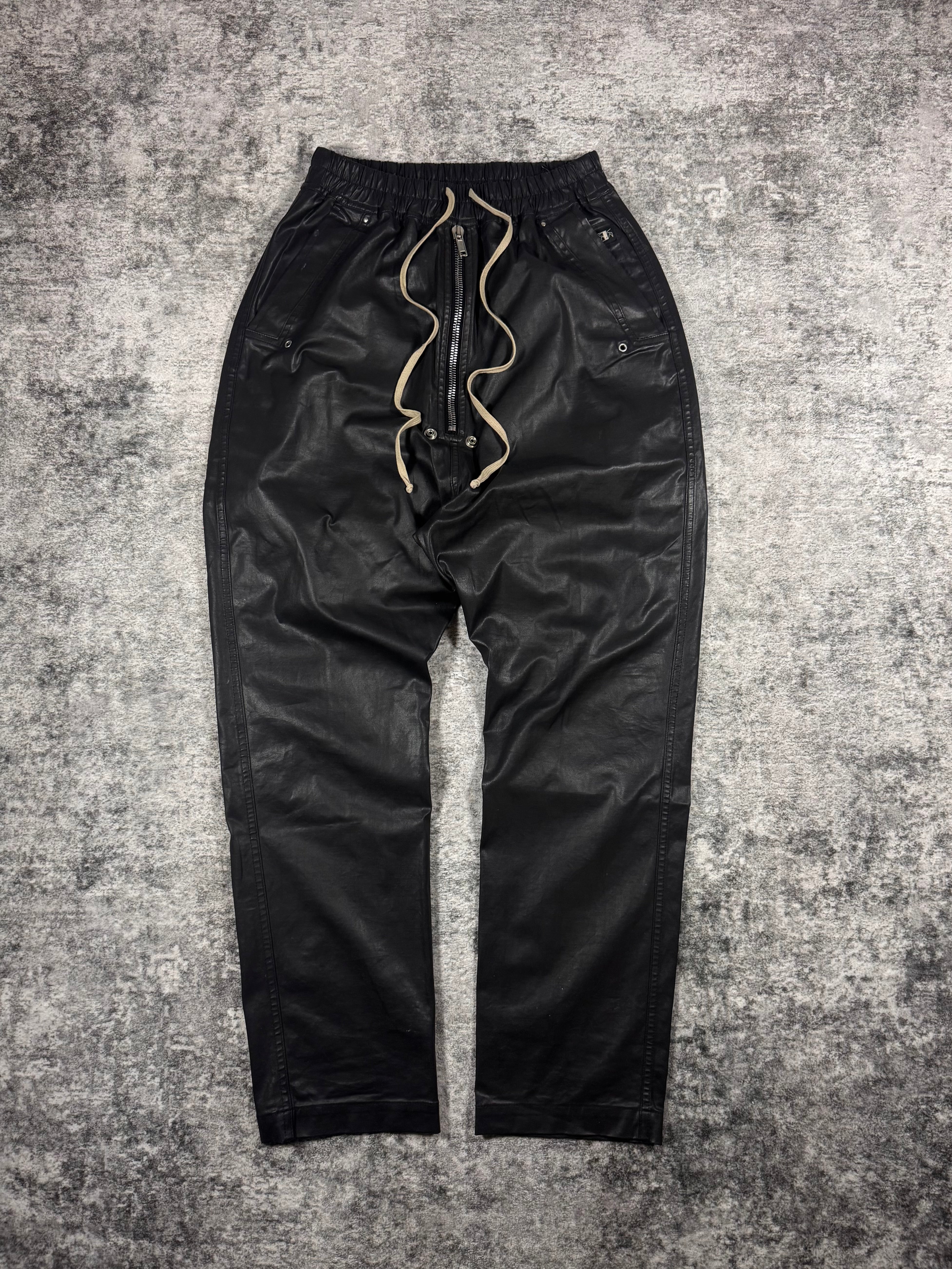 SS21 Rick Owens “Phlegethon” Geth Bela Black Leather Pants