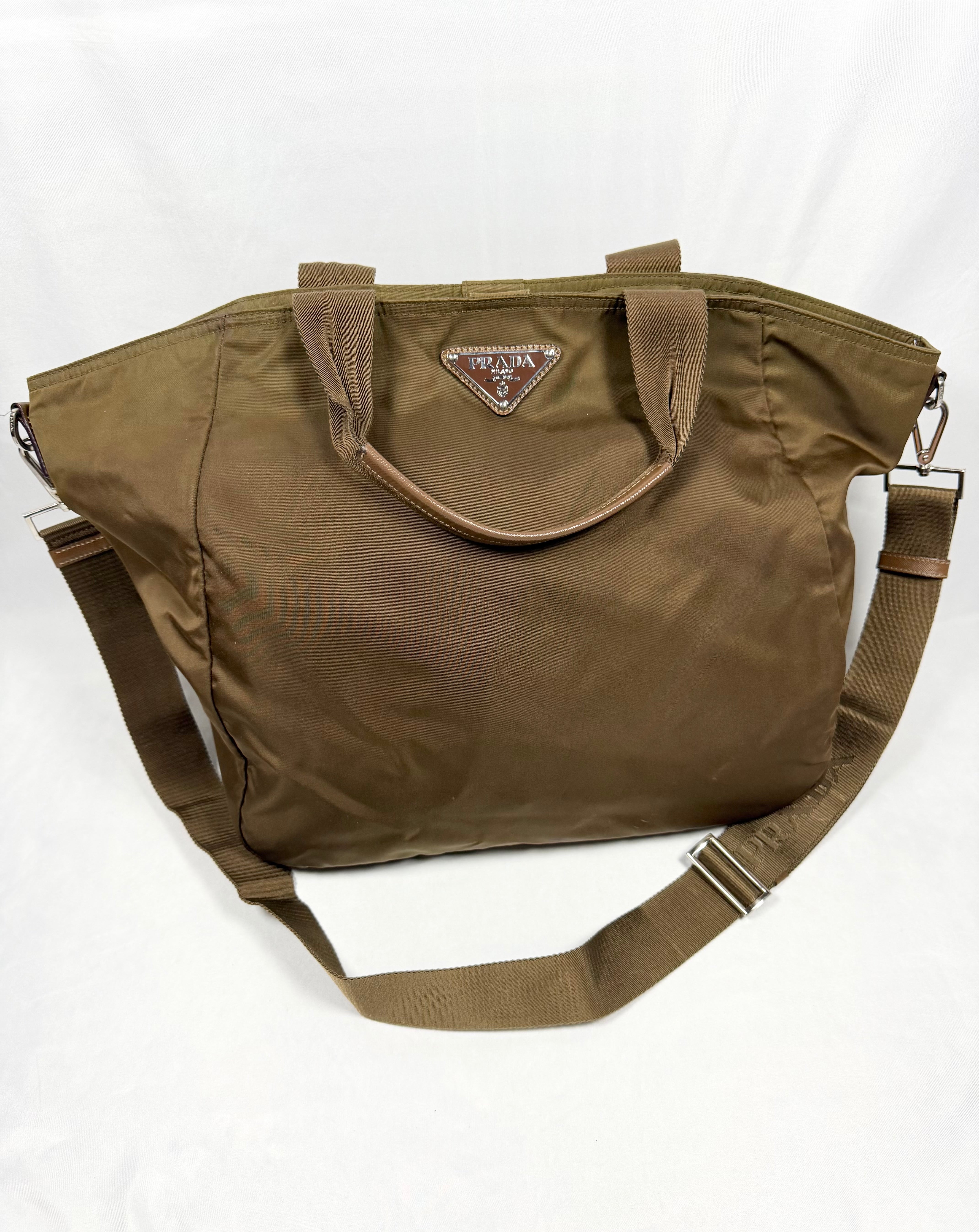 2001 Prada ‘Rovere’ Vela Nylon Giant Two-Way Crossbody Bag
