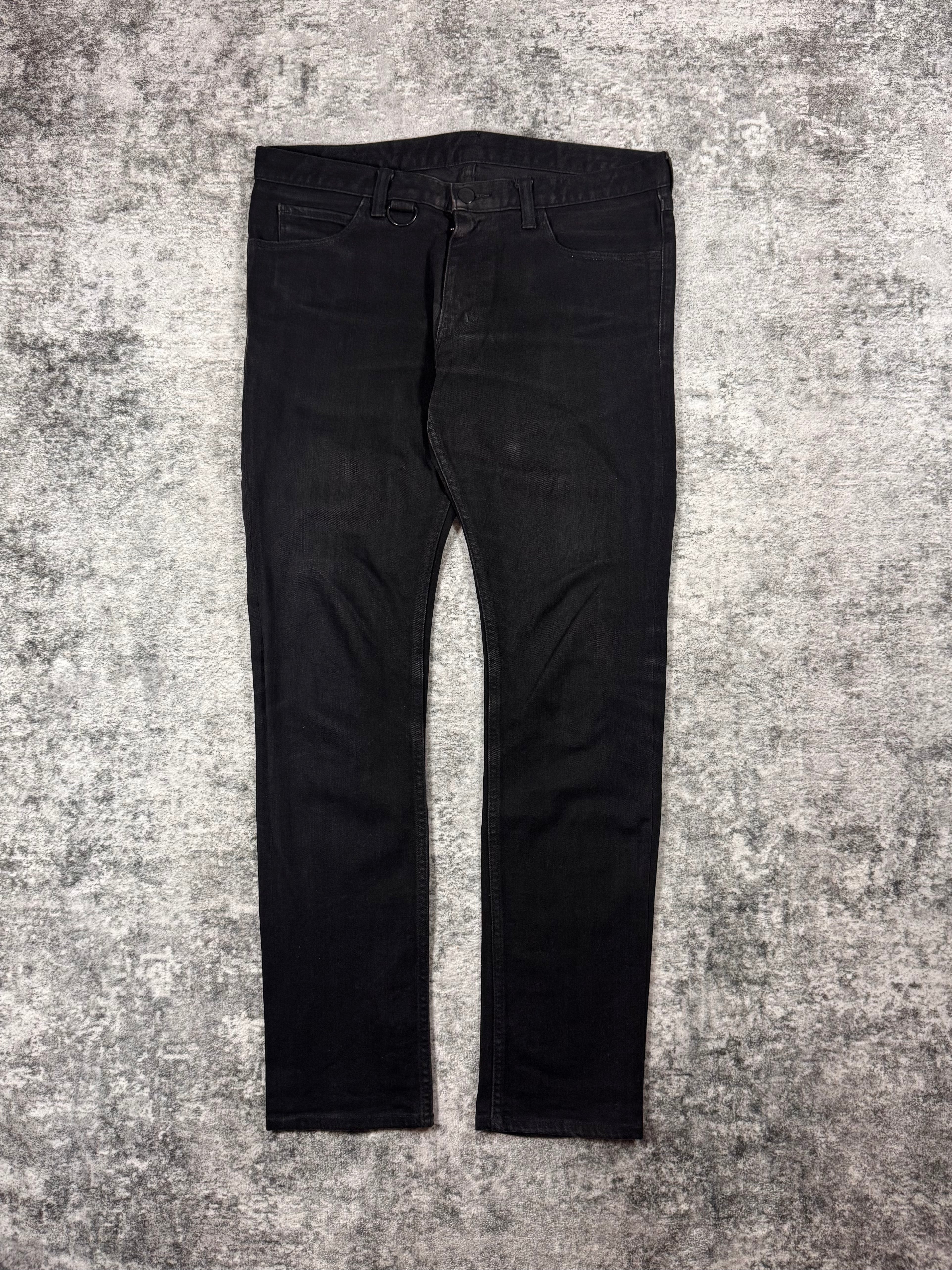 SS05 Number (N)ine “Nightcrawler” D-Ring Black Pain Denim