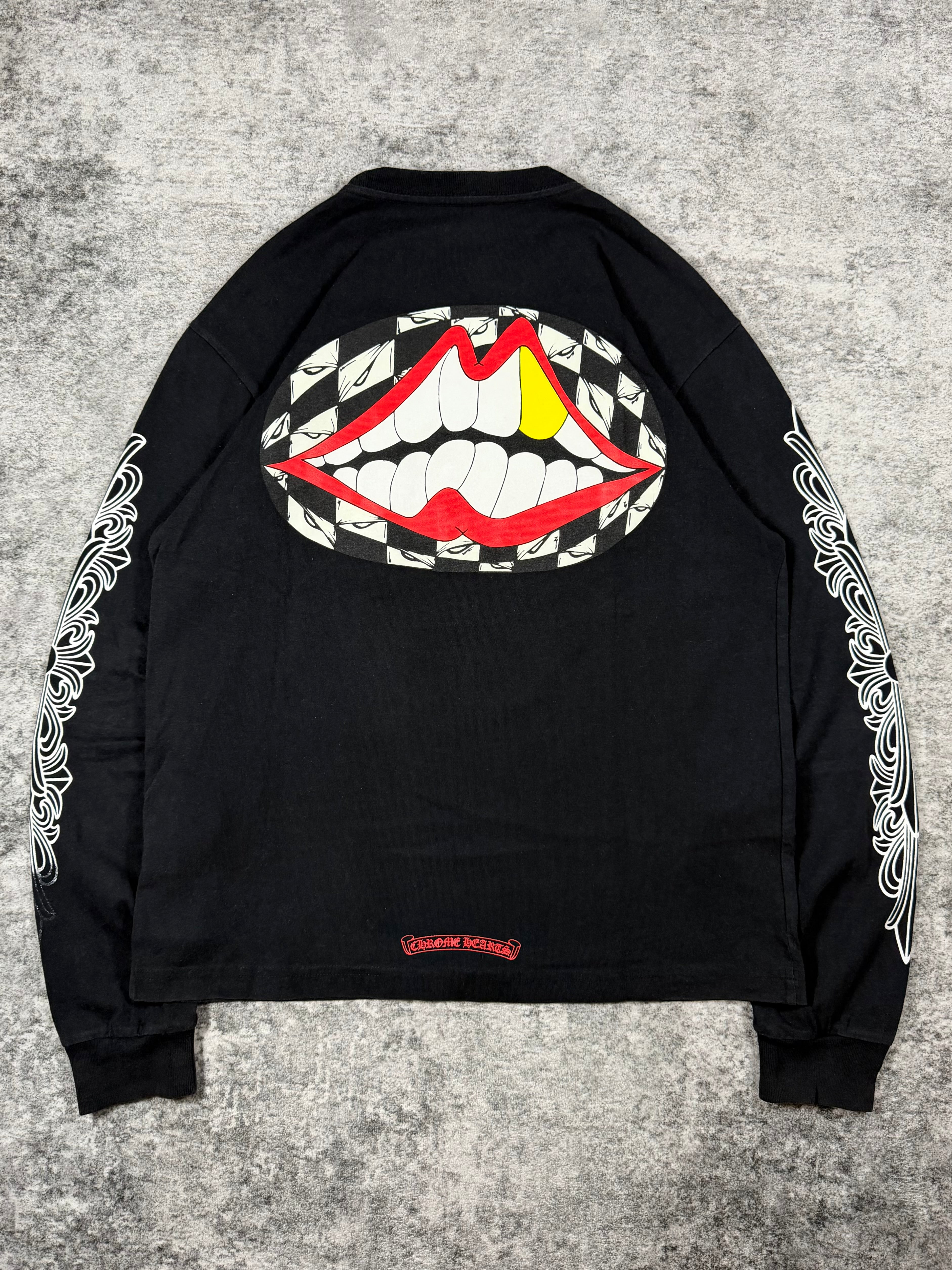 Chrome Hearts Matty Boy ‘Chomper’ Floral Cross Longsleeve