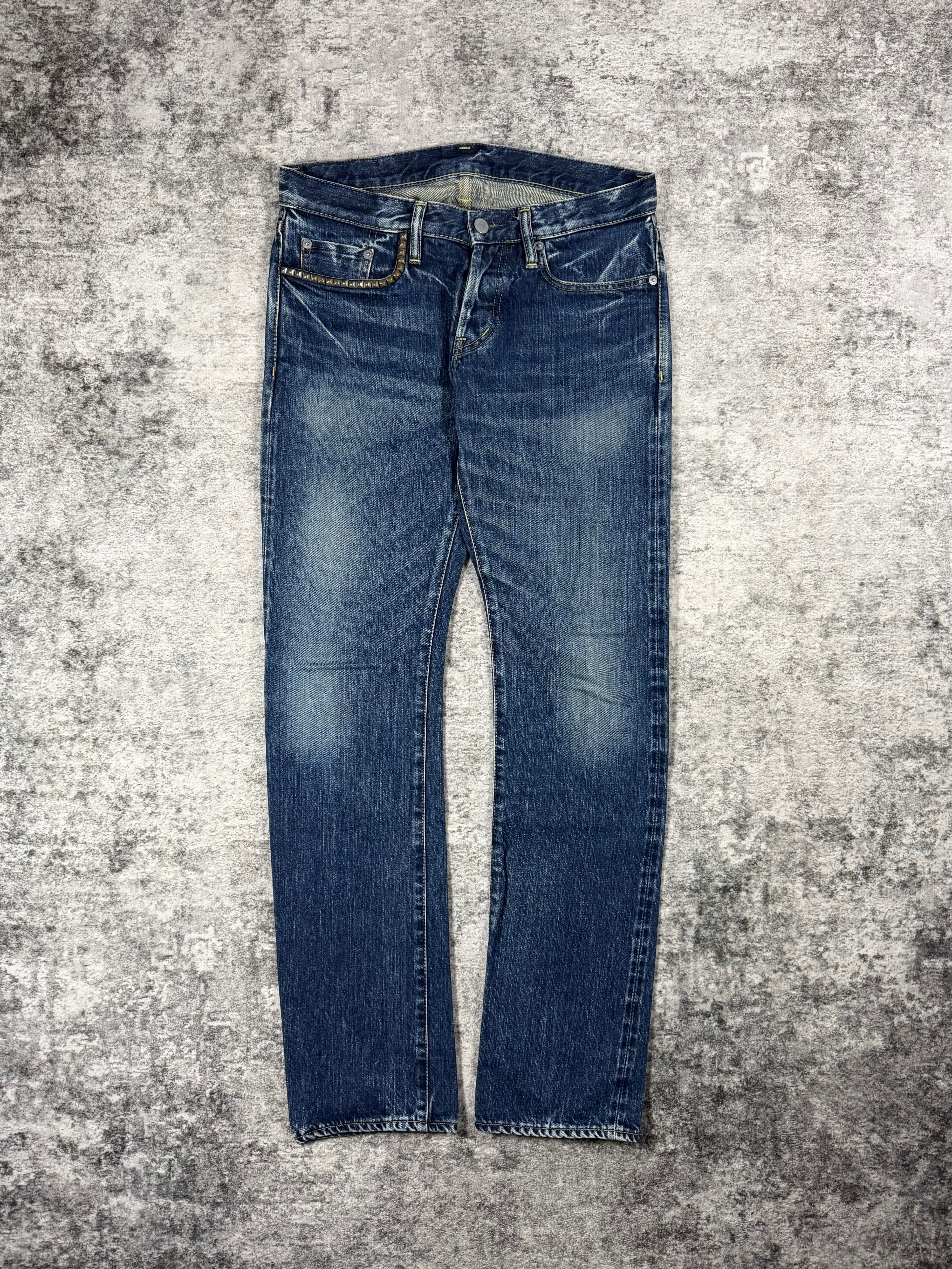 2000s Hysteric Glamour Deep Indigo Studded Denim