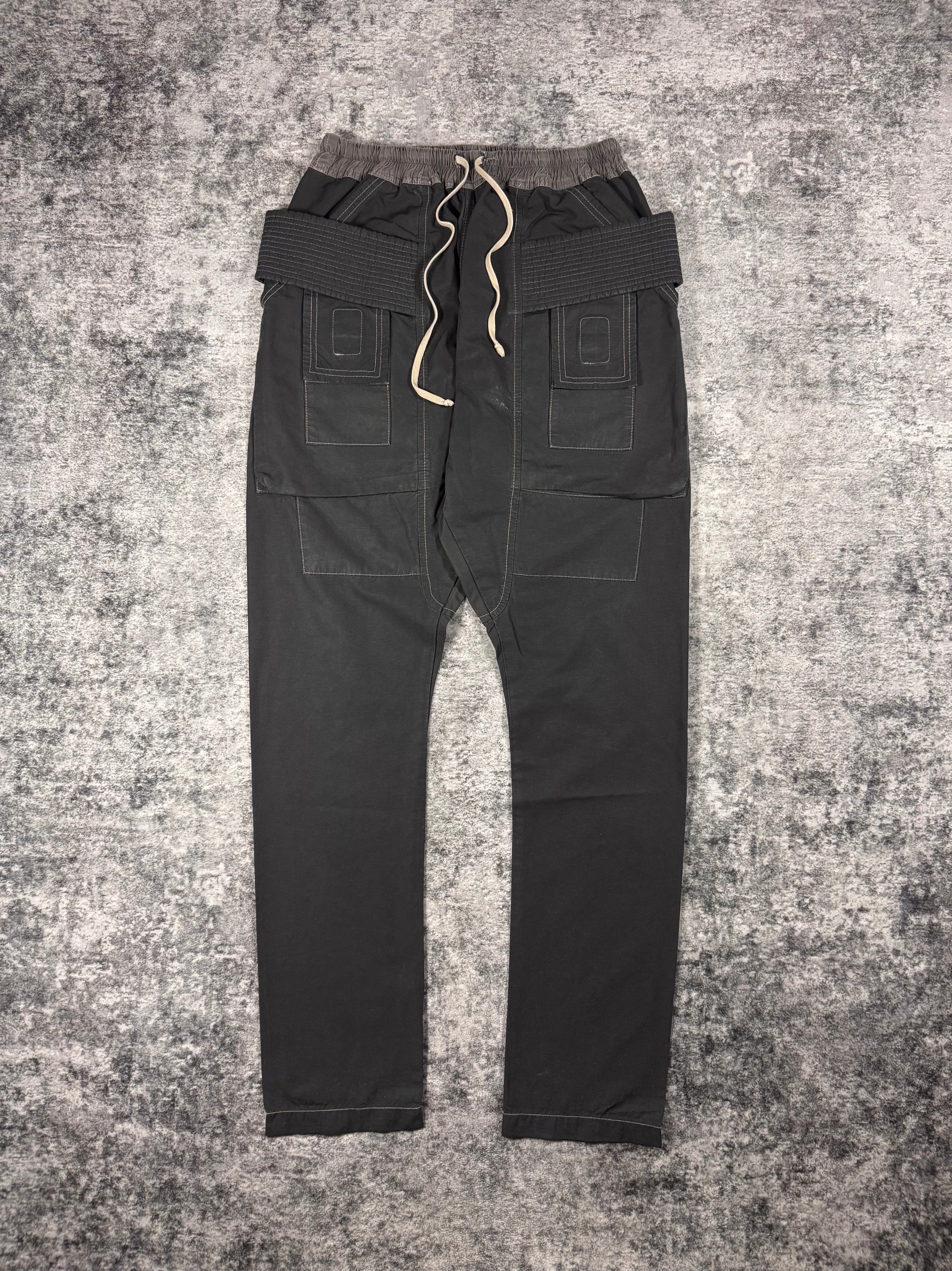 FW14 Rick Owens “Moody” Dark Dust Wax Hit Creatch Cargo Pants