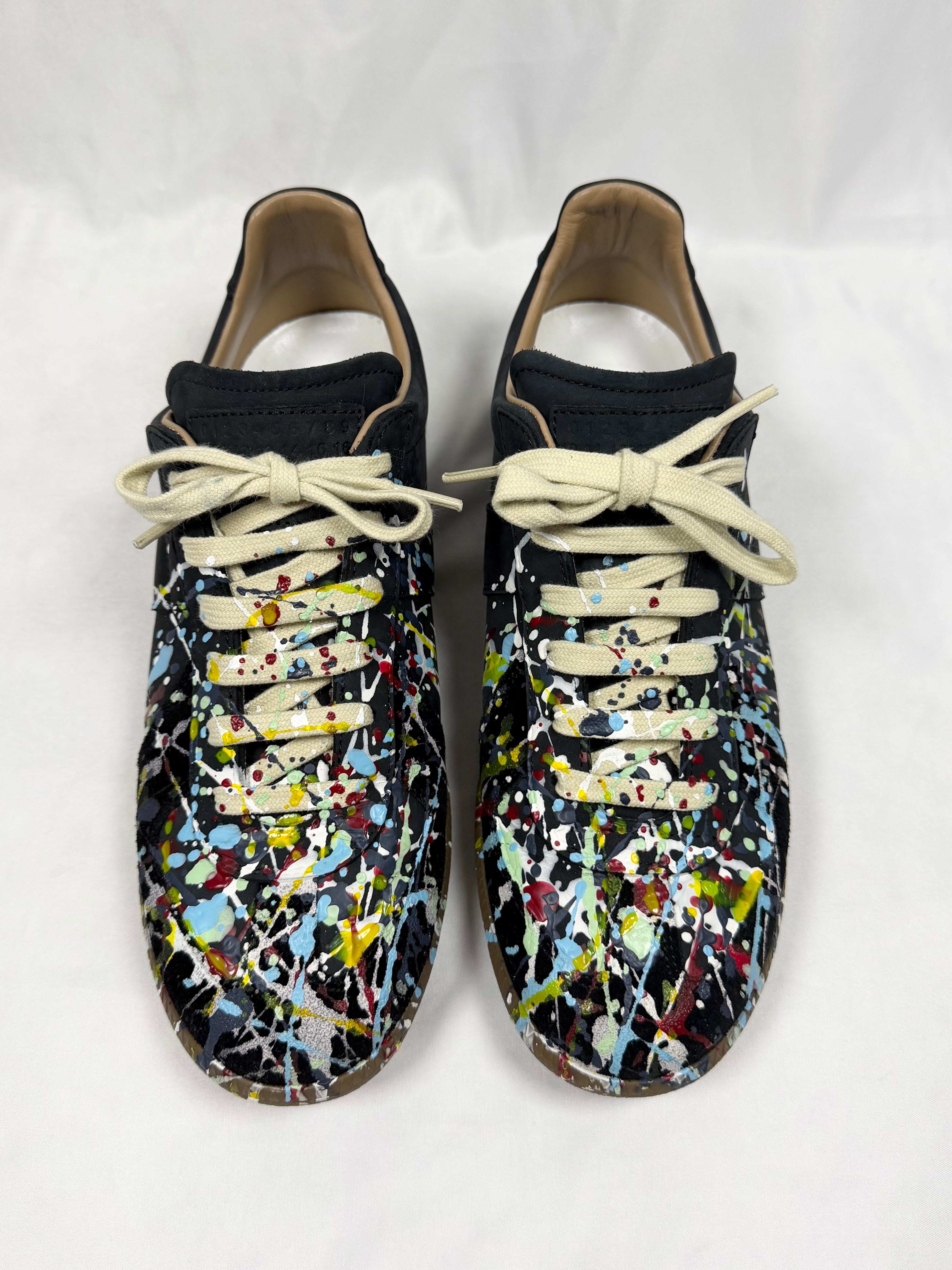 Maison Margiela Black Paint Splatter GAT Replica Low