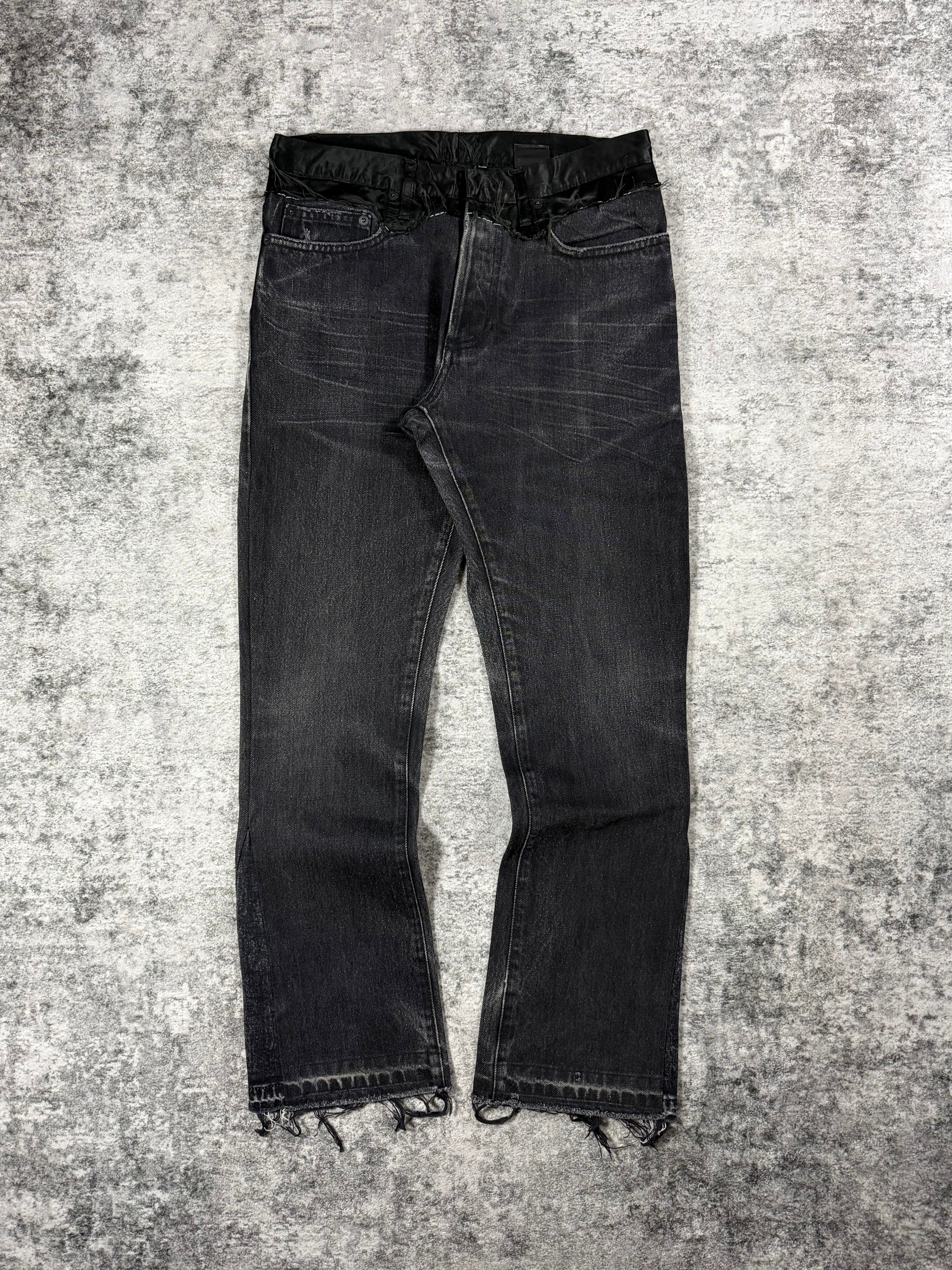 FW06 Dior Homme “These Grey Days” Hedi Slimane Satin Cummerbund Denim