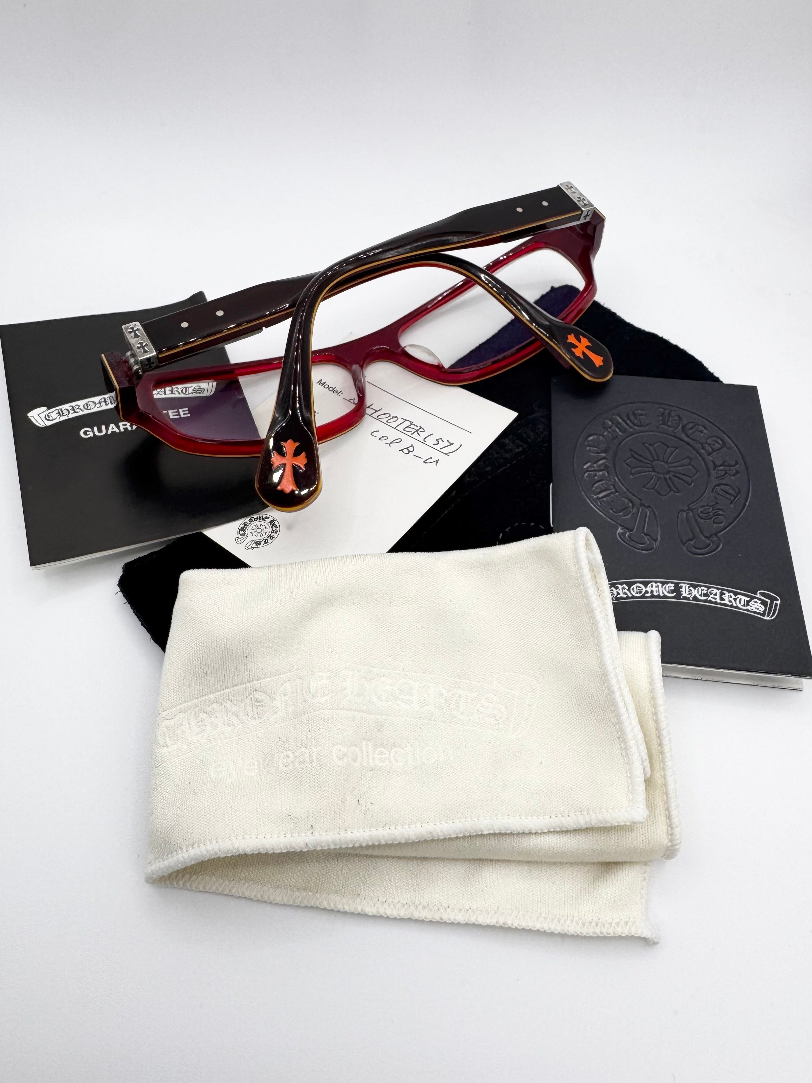 Chrome Hearts ‘Shooter’ Lava Cemetery Cross Glass Frames