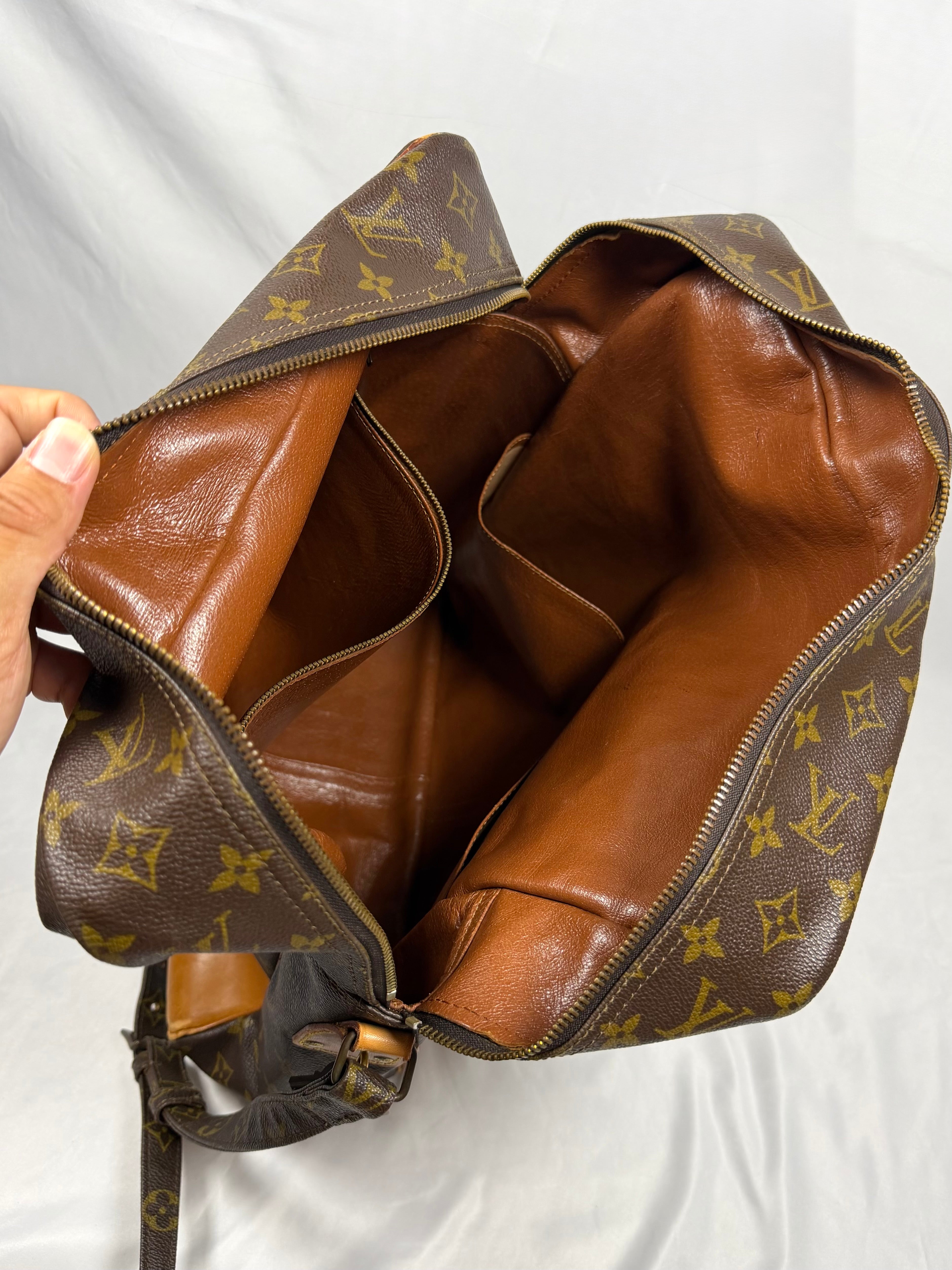 1990s Vintage Louis Vuitton Monogram Giant Leather Shoulder Bag