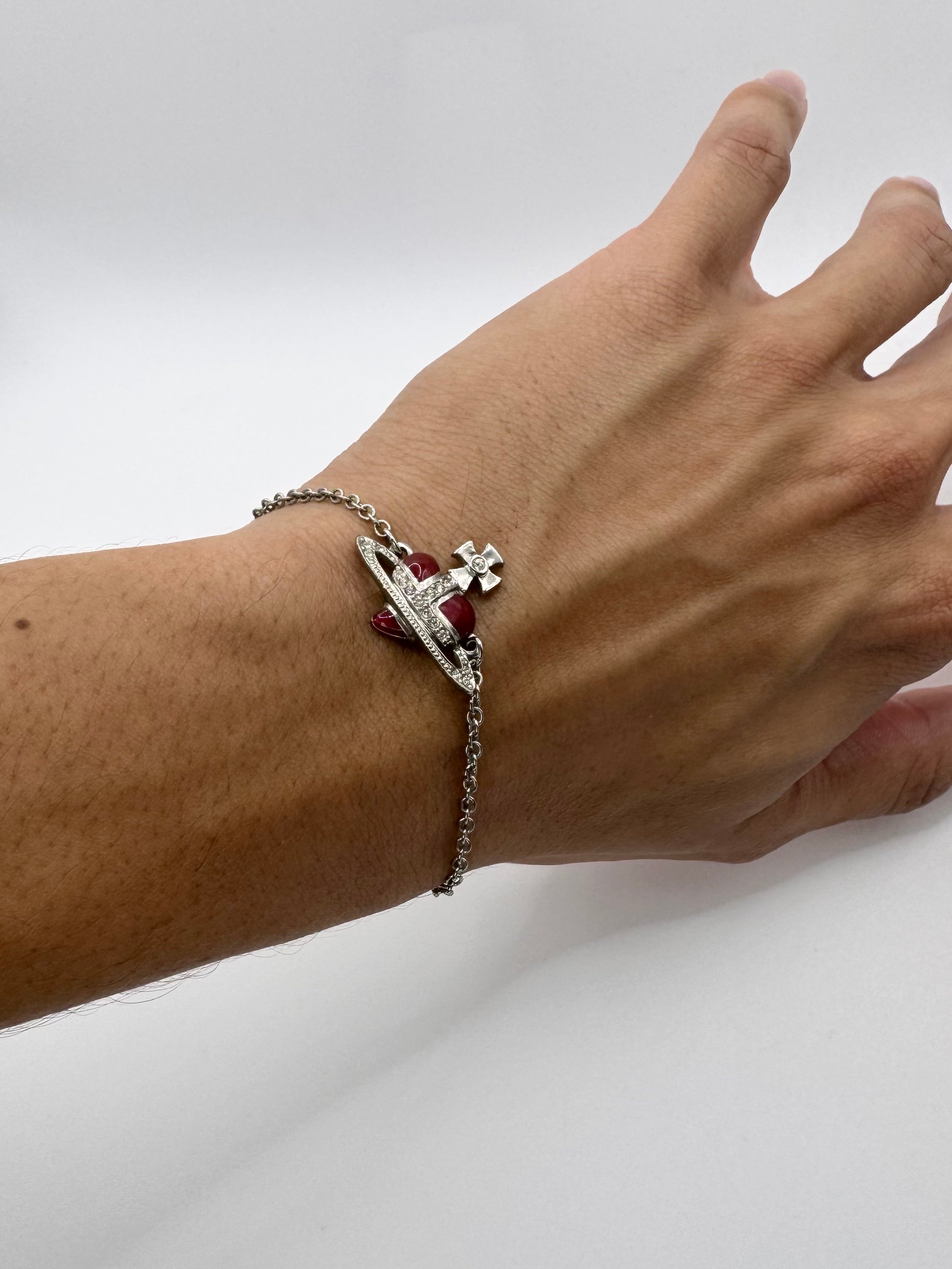 Vivienne Westwood ‘Heart Orb’ Silver Bracelet