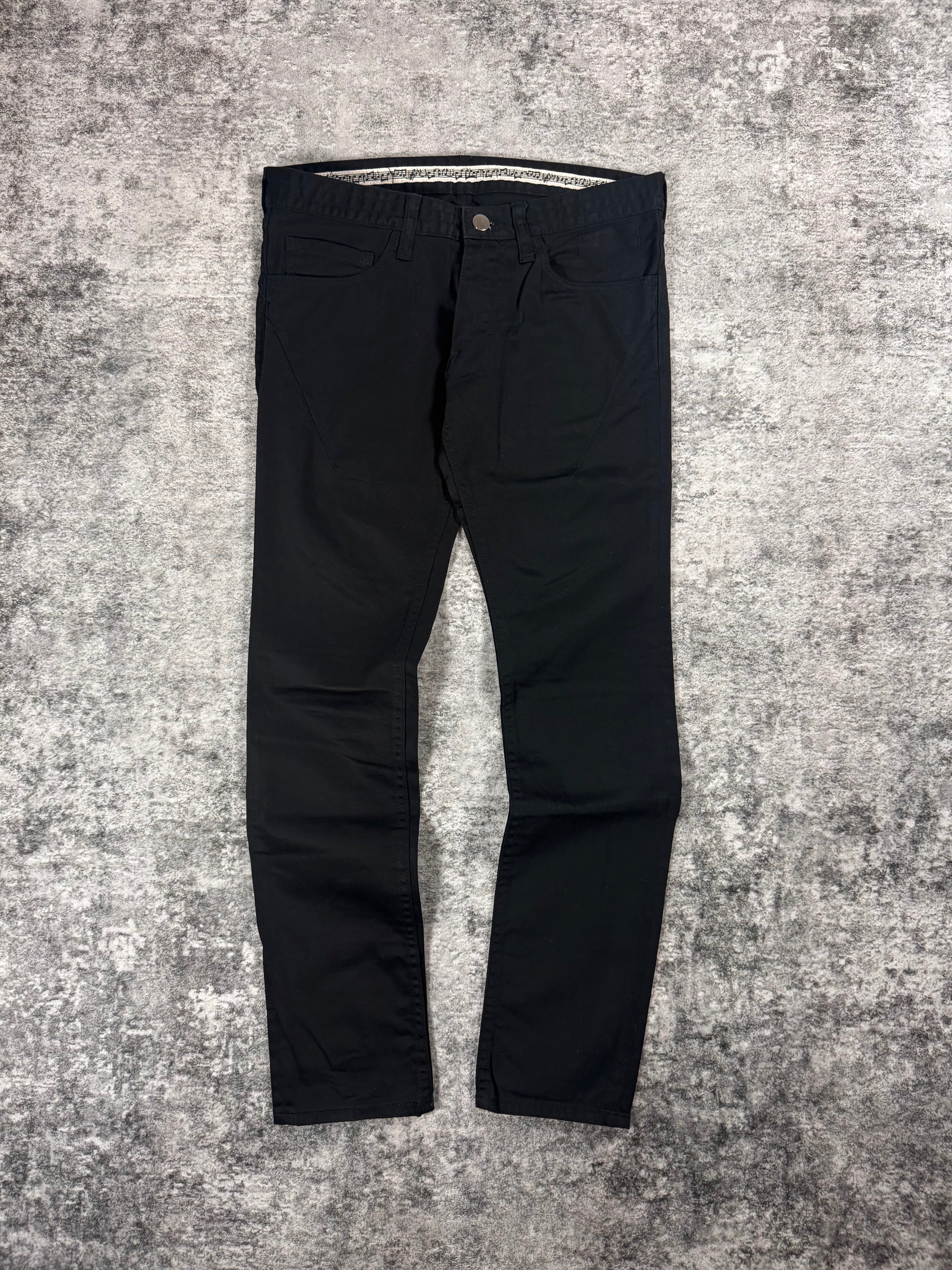 SS09 Number (N)ine Black Pain Satin Slacks