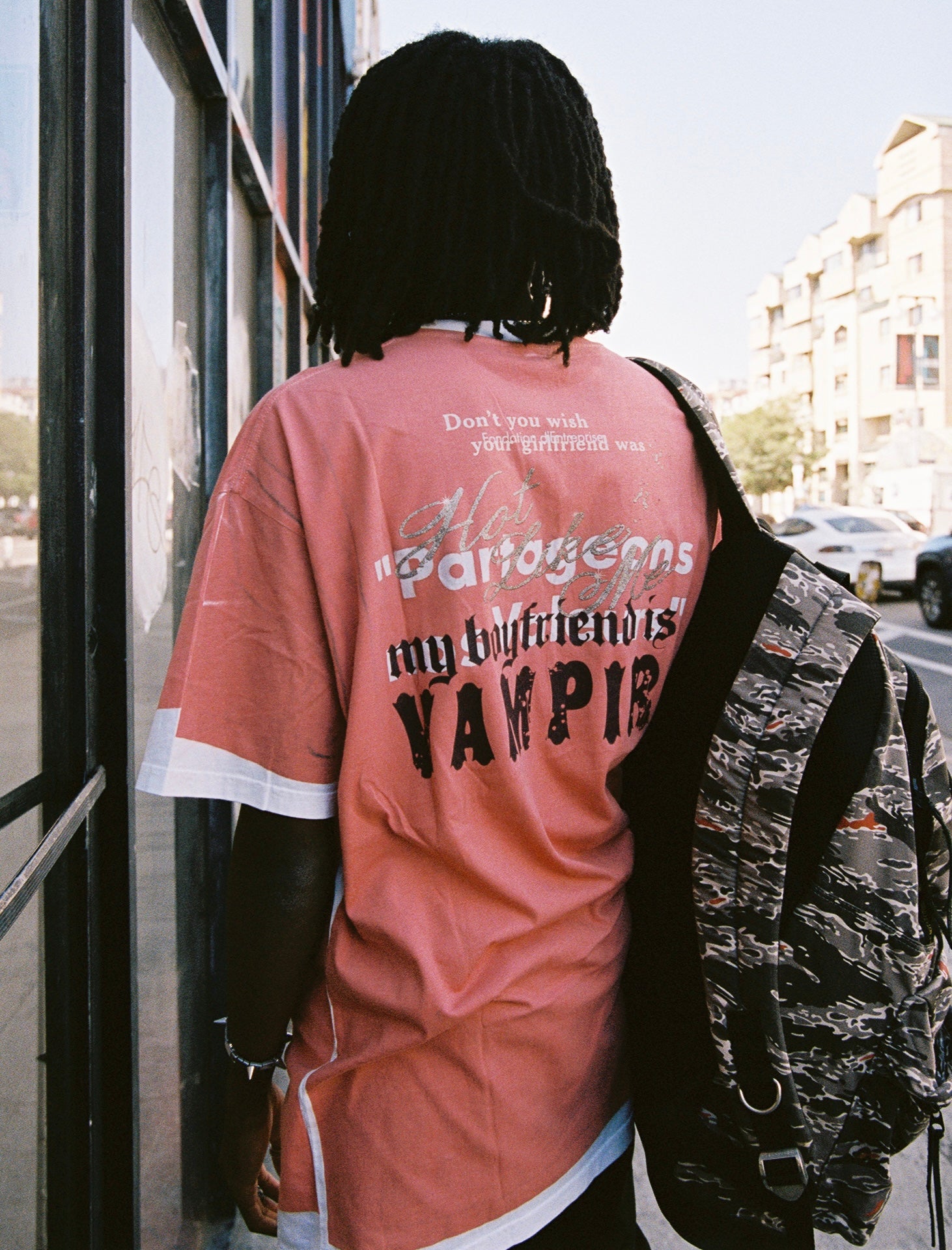 FW18 Vetements ‘World’s Best Dad’ PSG Trompe L’oeil Oversized T shirt