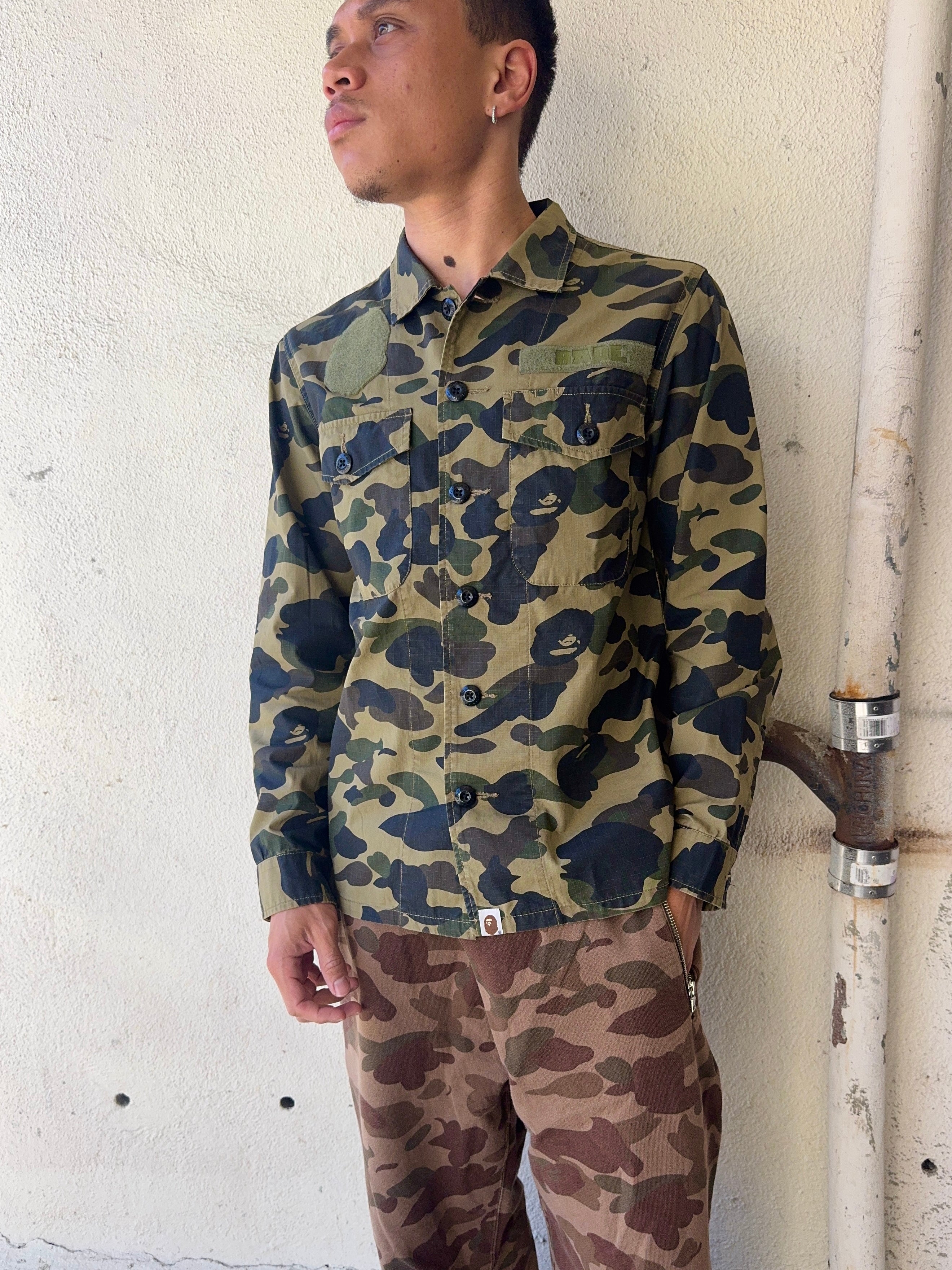 2000s A Bathing Ape ‘1st Camo’ Martime Squadron Military Overshirt