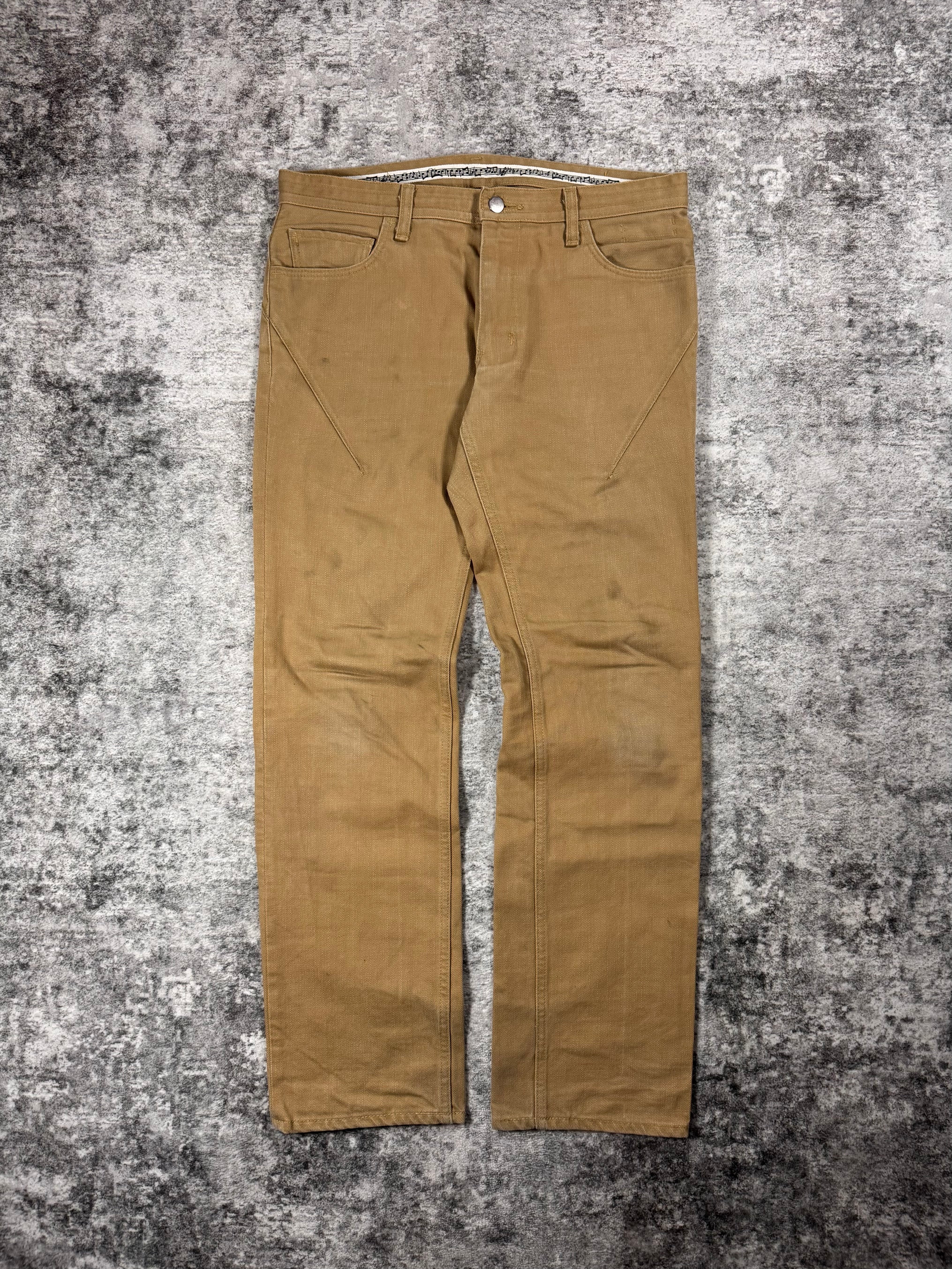 FW08 Number (N)ine “My Own Private Portland” Tan Pain Denim