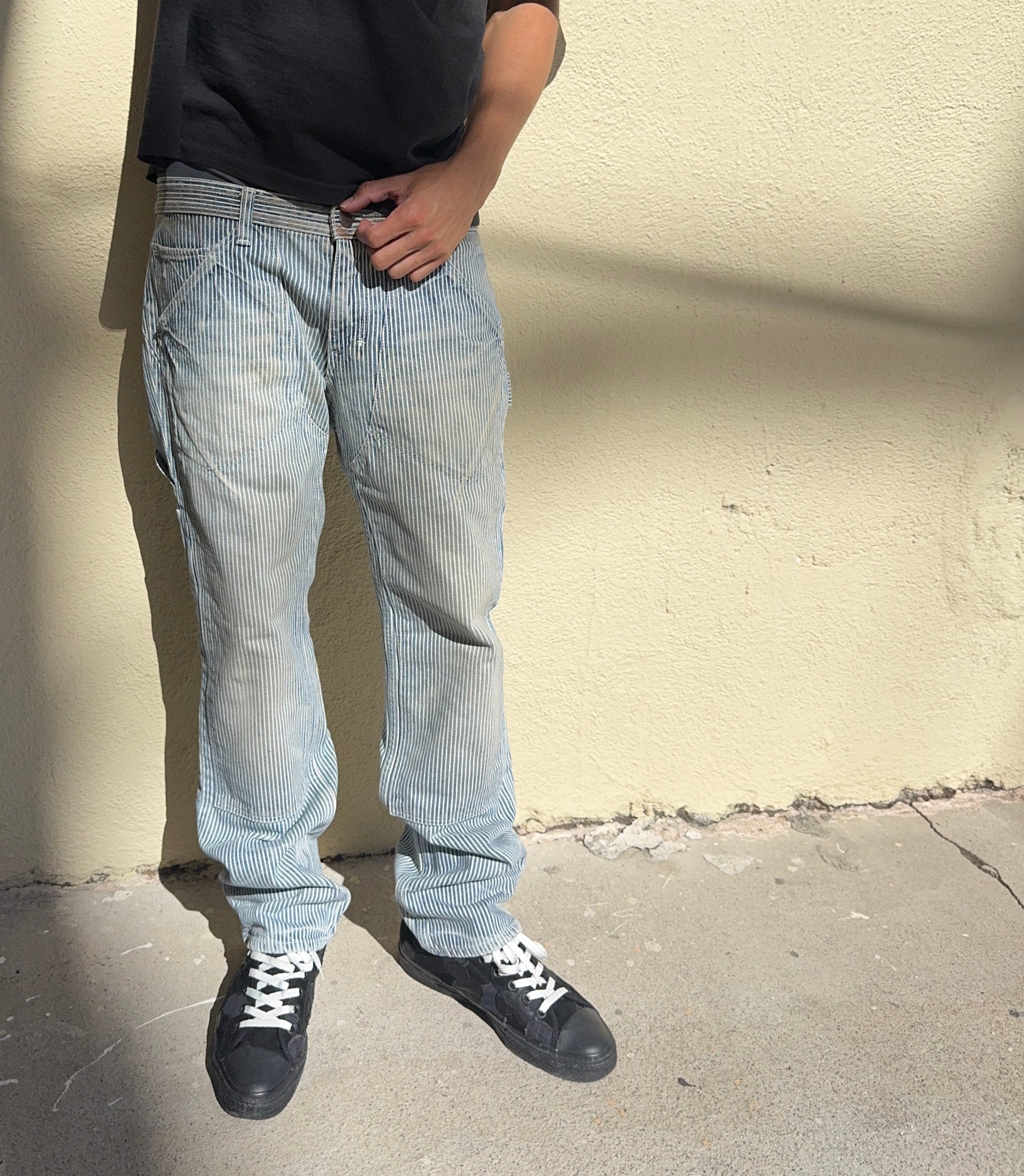 SS08 Number (N)ine “Birds” Mudwash Hickory Striped Pain Denim