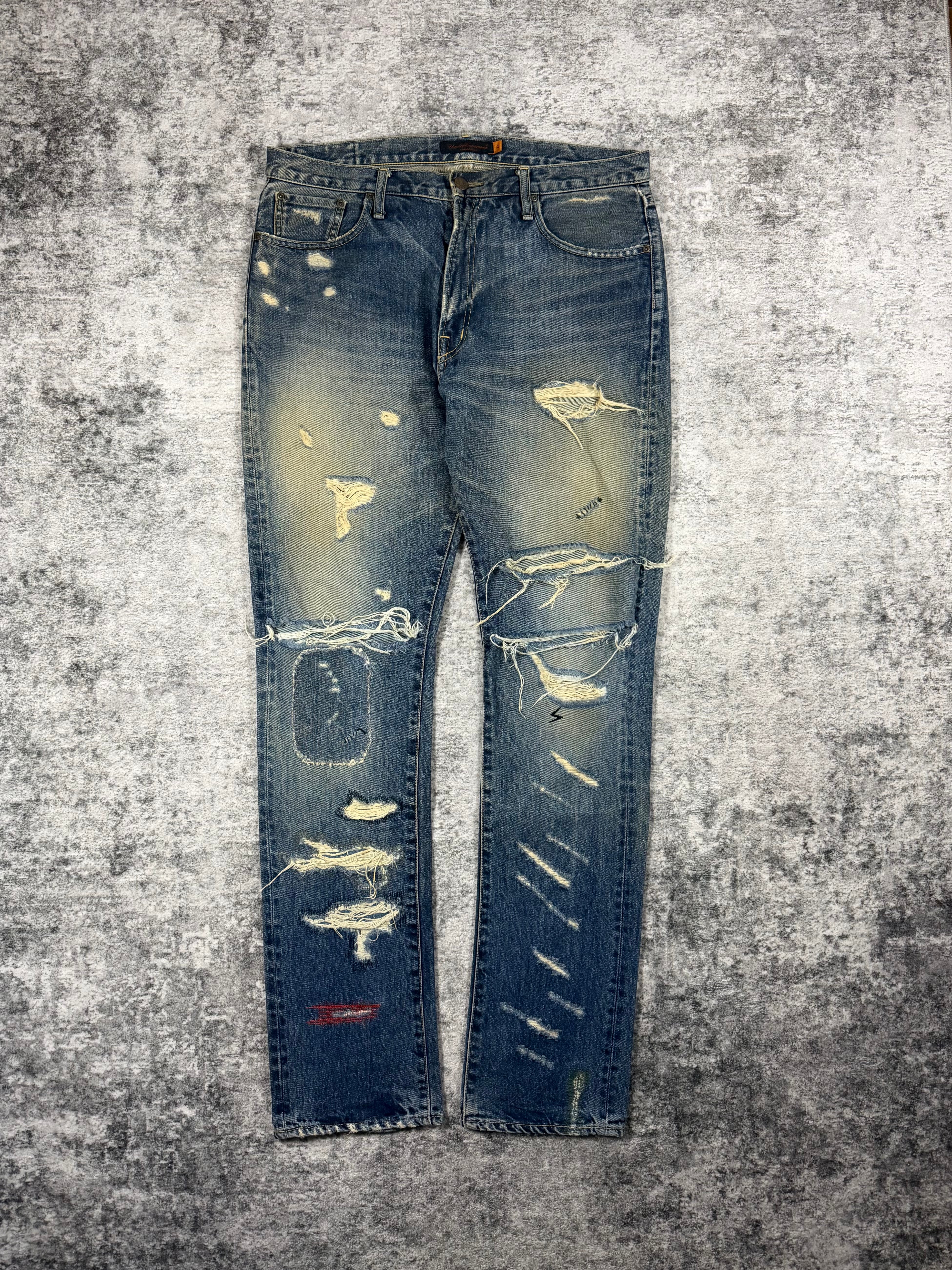 SS05 Undercover "But Beautiful" 60 Distressed Patchwork Denim
