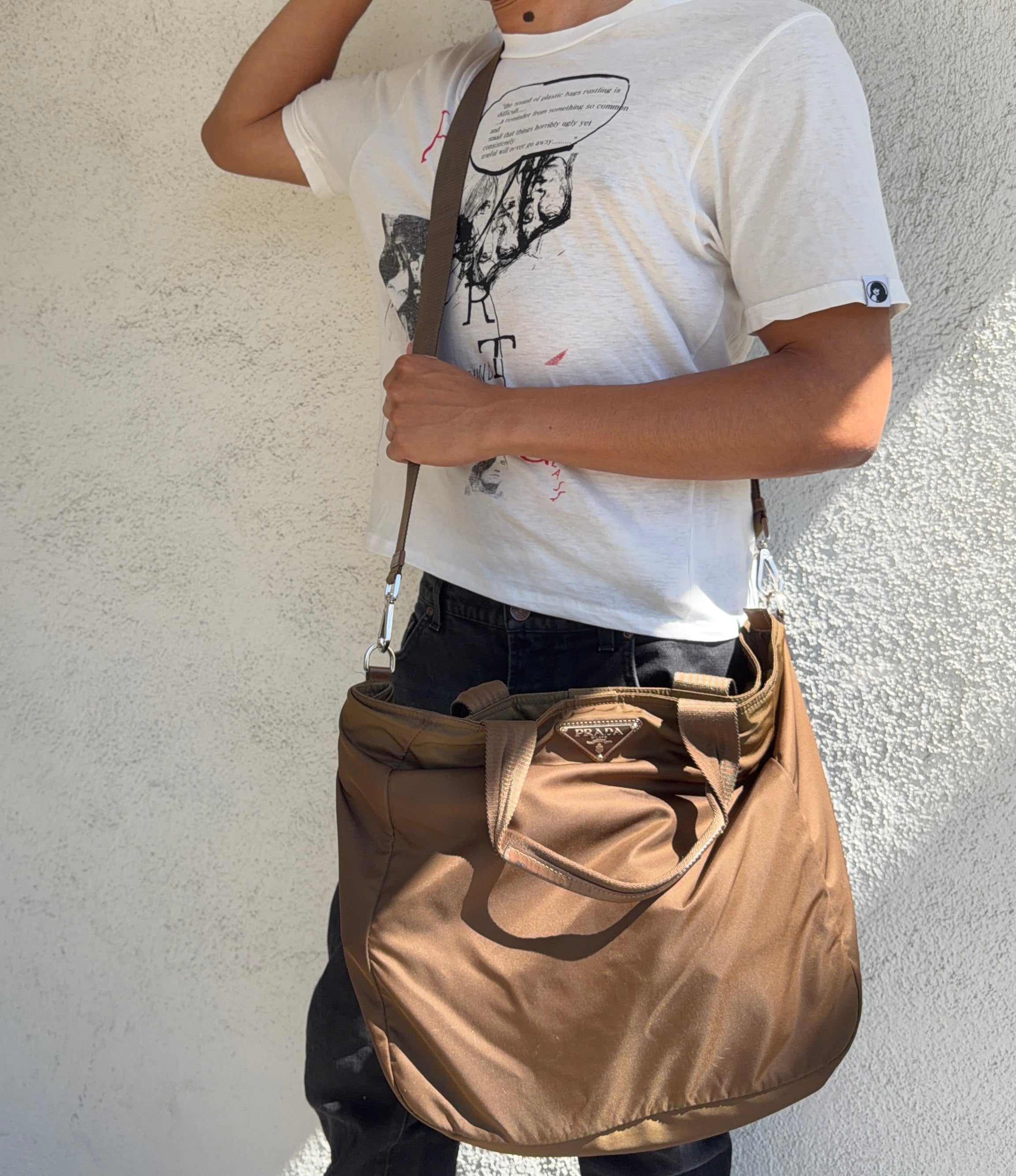 2001 Prada ‘Rovere’ Vela Nylon Giant Two-Way Crossbody Bag