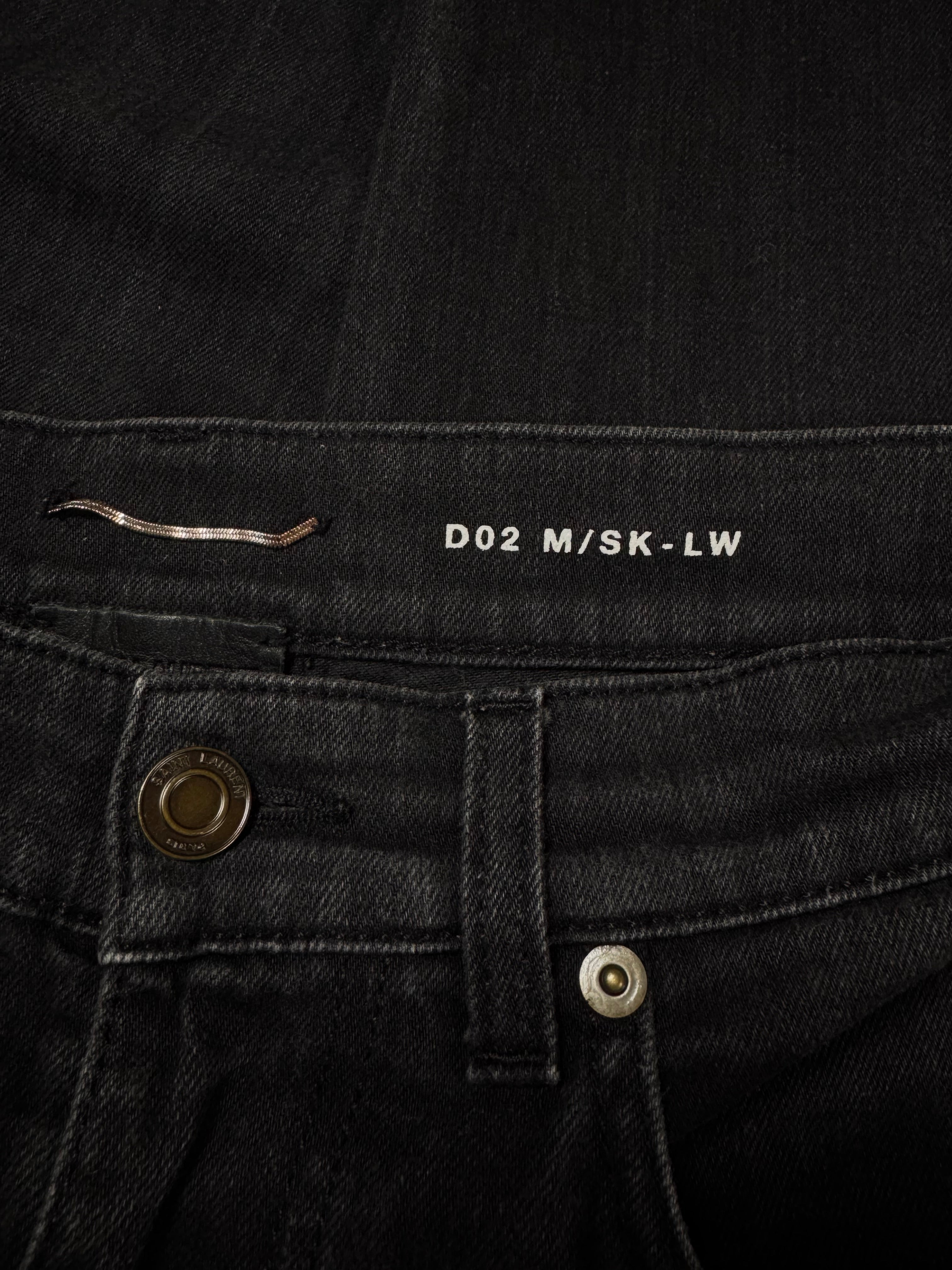 FW17 Saint Laurent D02 Faded Black Wash Denim